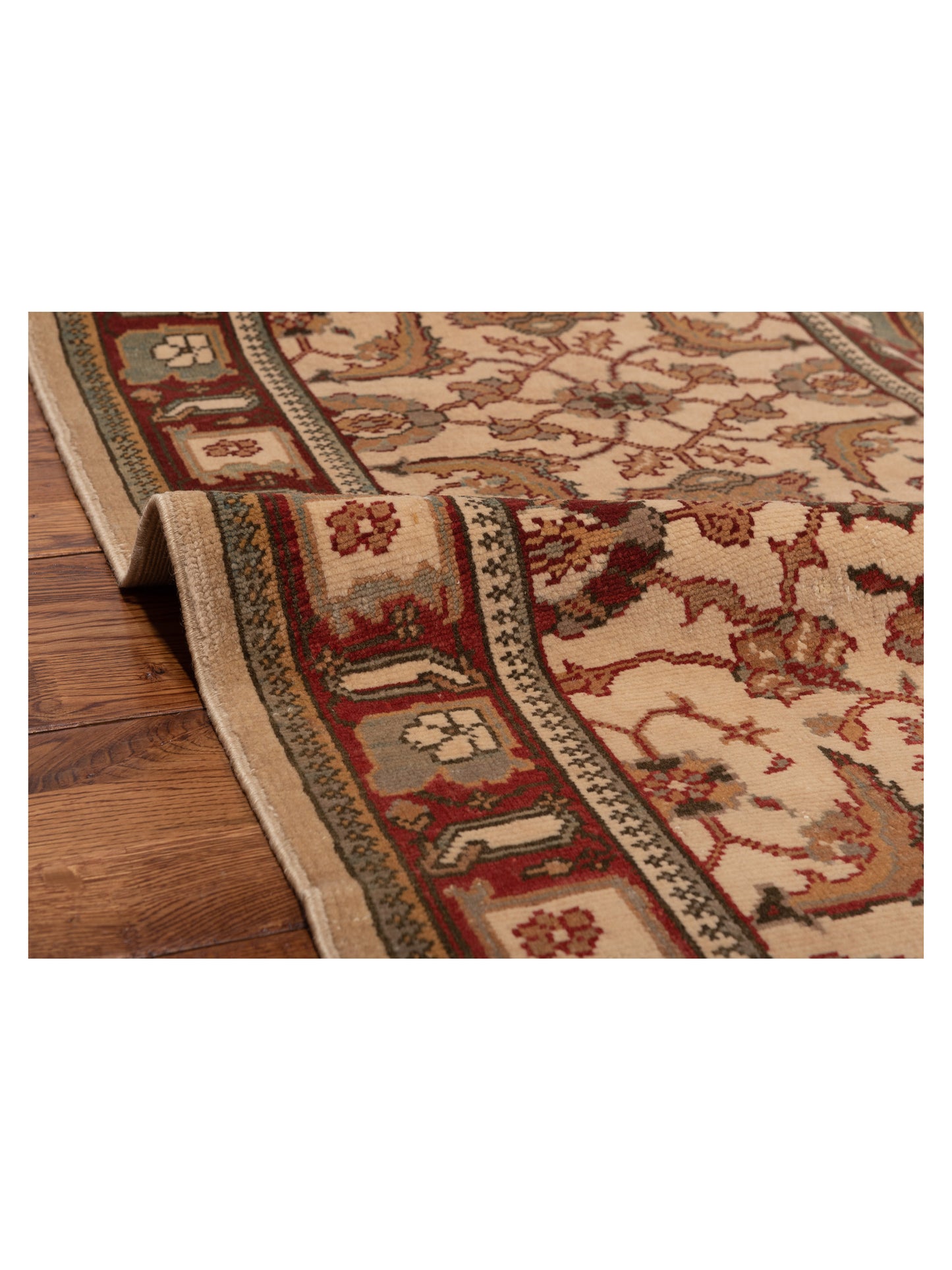 Antique Loom 147457 Ivory Red 3x4.11 Hand Knotted Rug