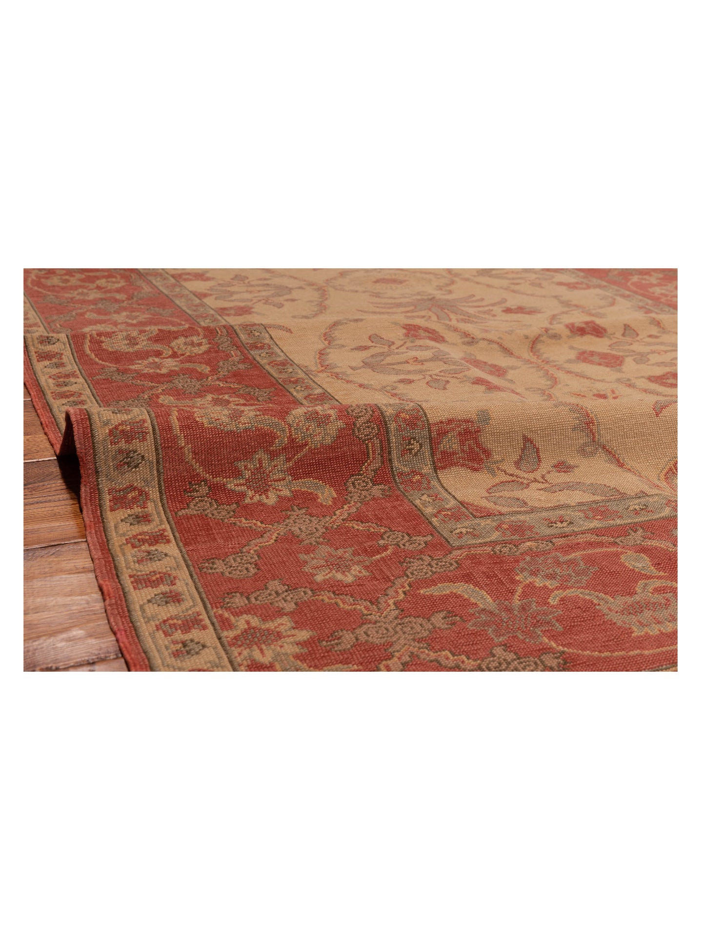 Antique Loom 147470 Ivory Rust 5.8x7.5 Hand Knotted Rug