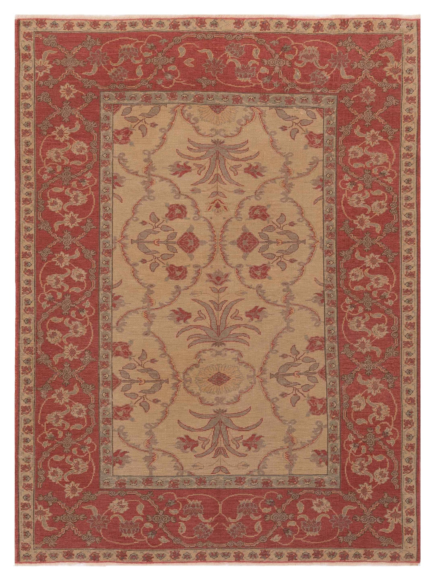 Pasha Antique Loom Ivory Rust Traditional