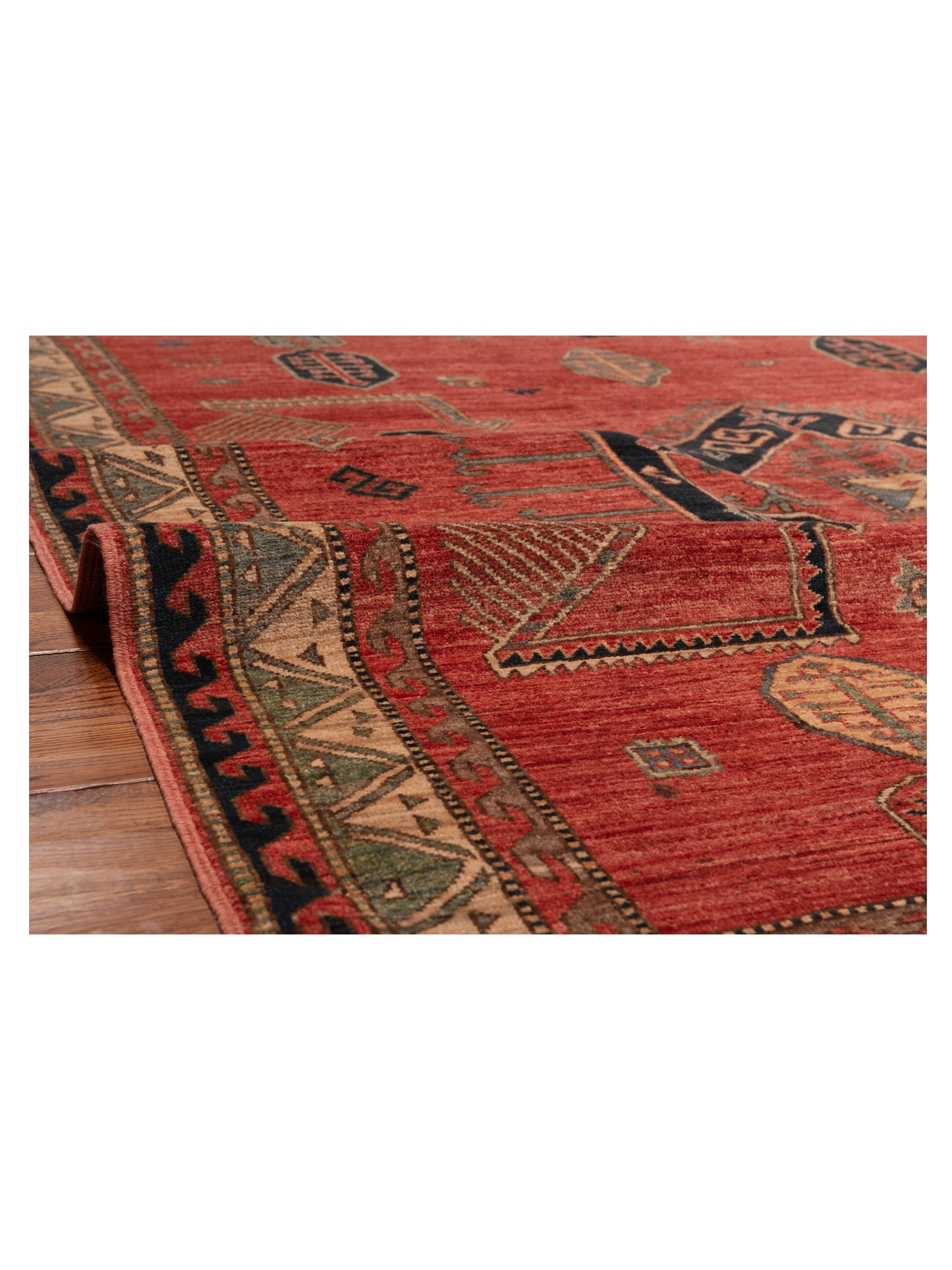 Antique Loom 147475 Rust Ivory 6.4x6.5 Hand Knotted Rug