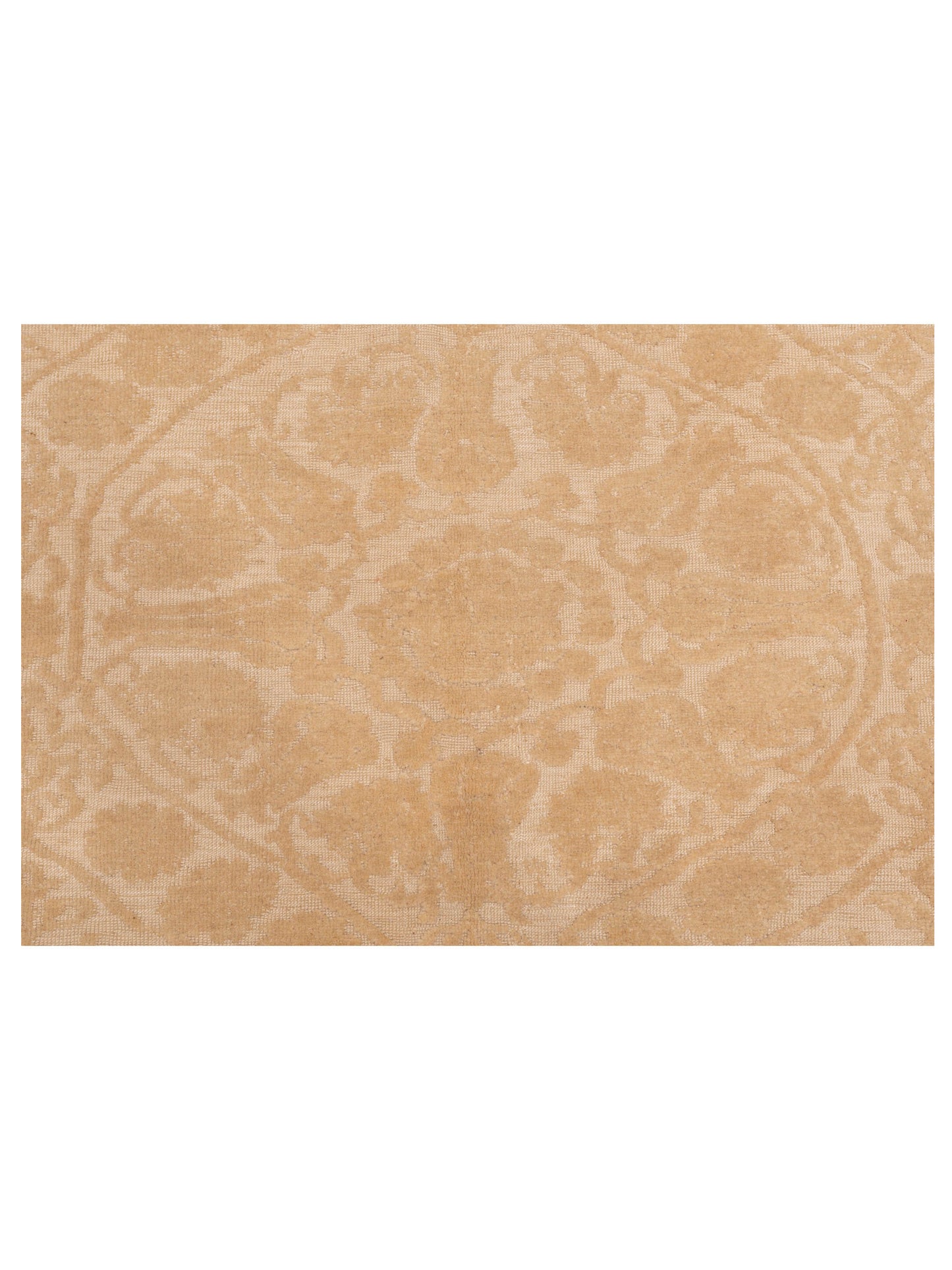 Defne Lotus Ivory Ivory 6.7x8.8 Hand Knotted Rug