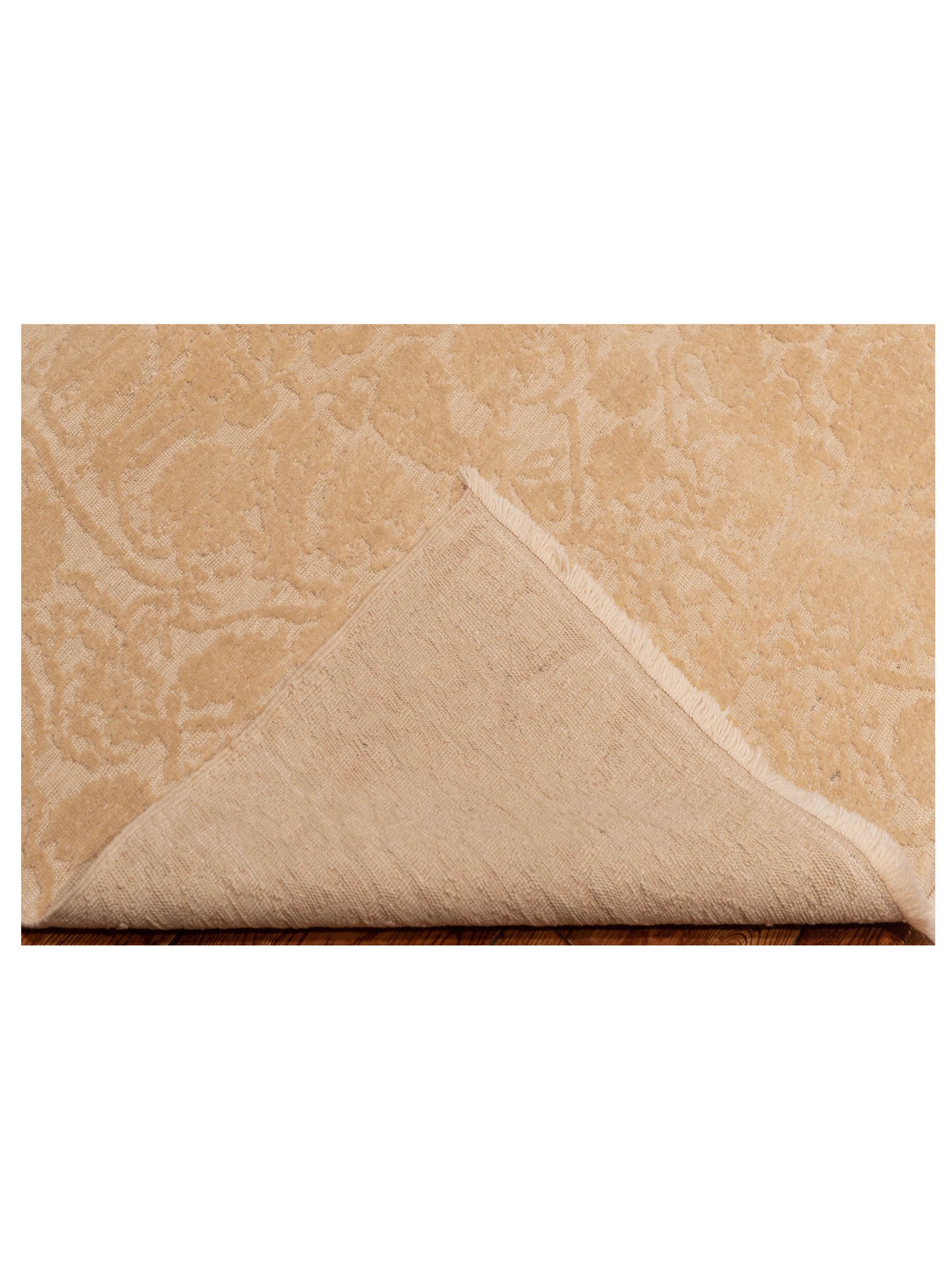 Defne Lotus Ivory Ivory 6.7x8.8 Hand Knotted Rug