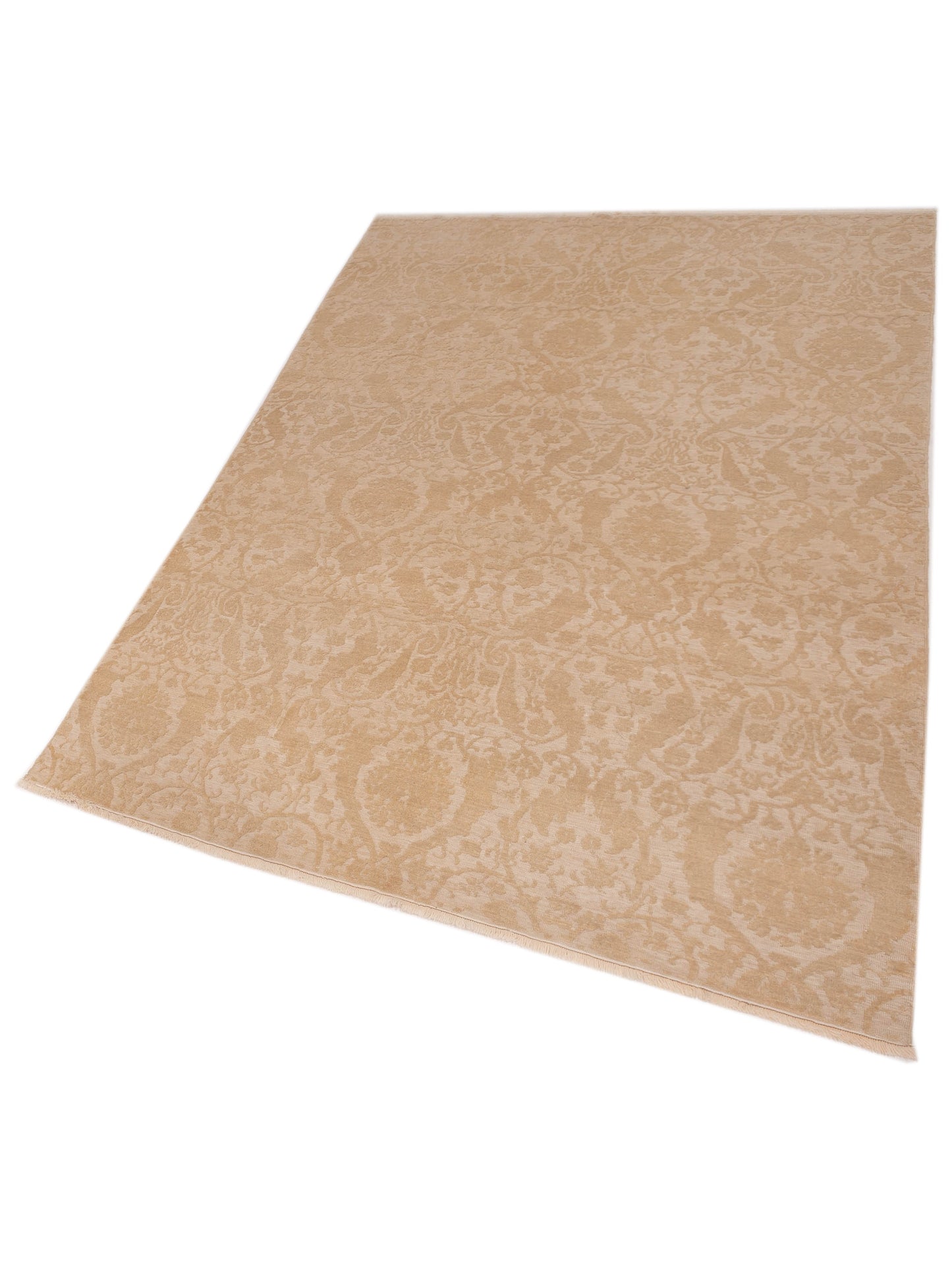 Defne Orchid Ivory Beige 6.5x9.7 Hand Knotted Rug