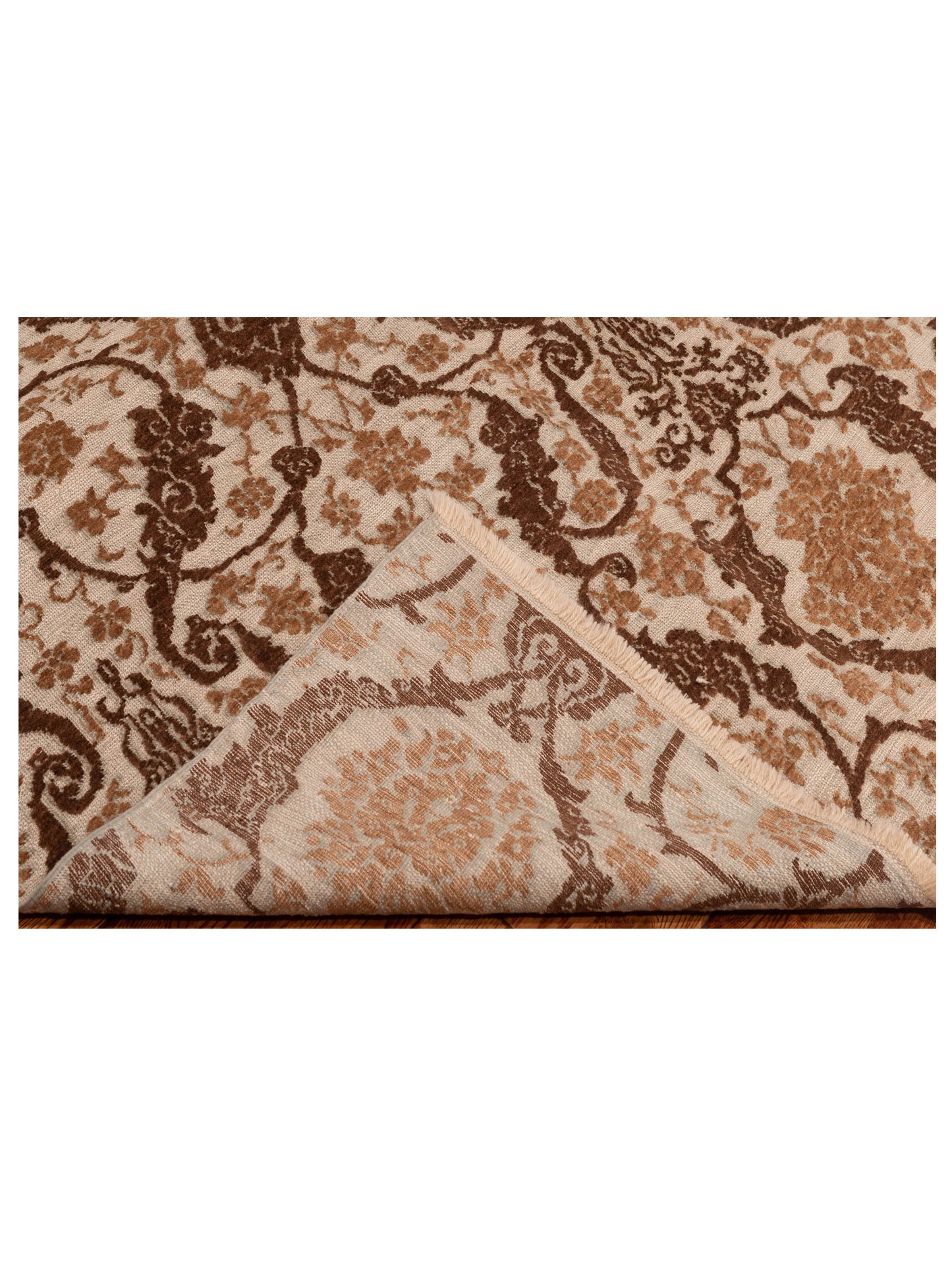 Defne Orchid Beige Brown 6.7x9.3 Hand Knotted Rug