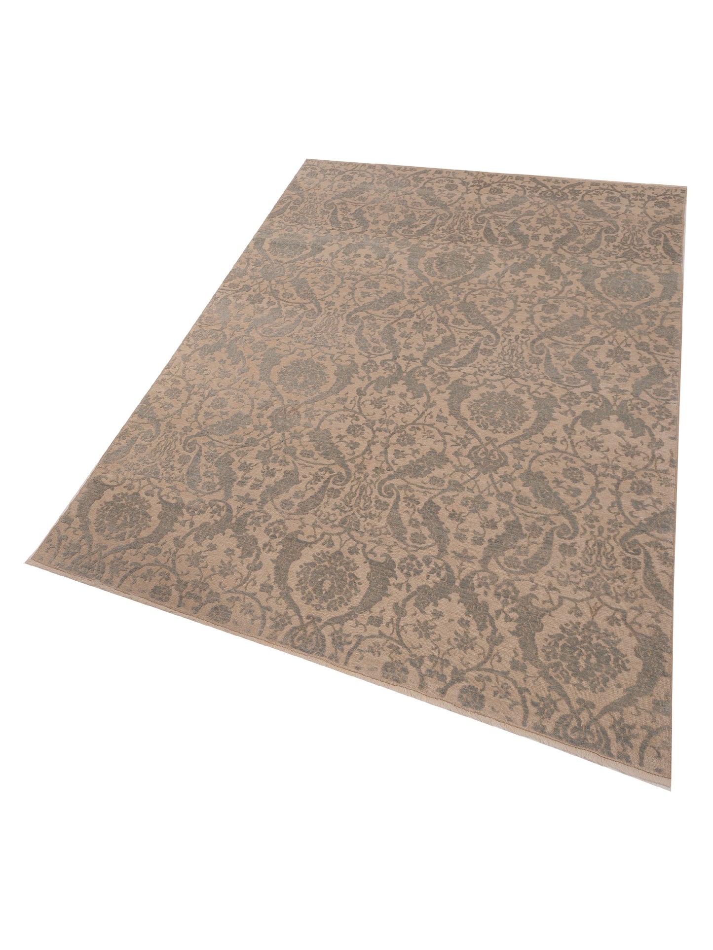 Defne Orchid Light Blue Ivory 6.8x9.6 Hand Knotted Rug