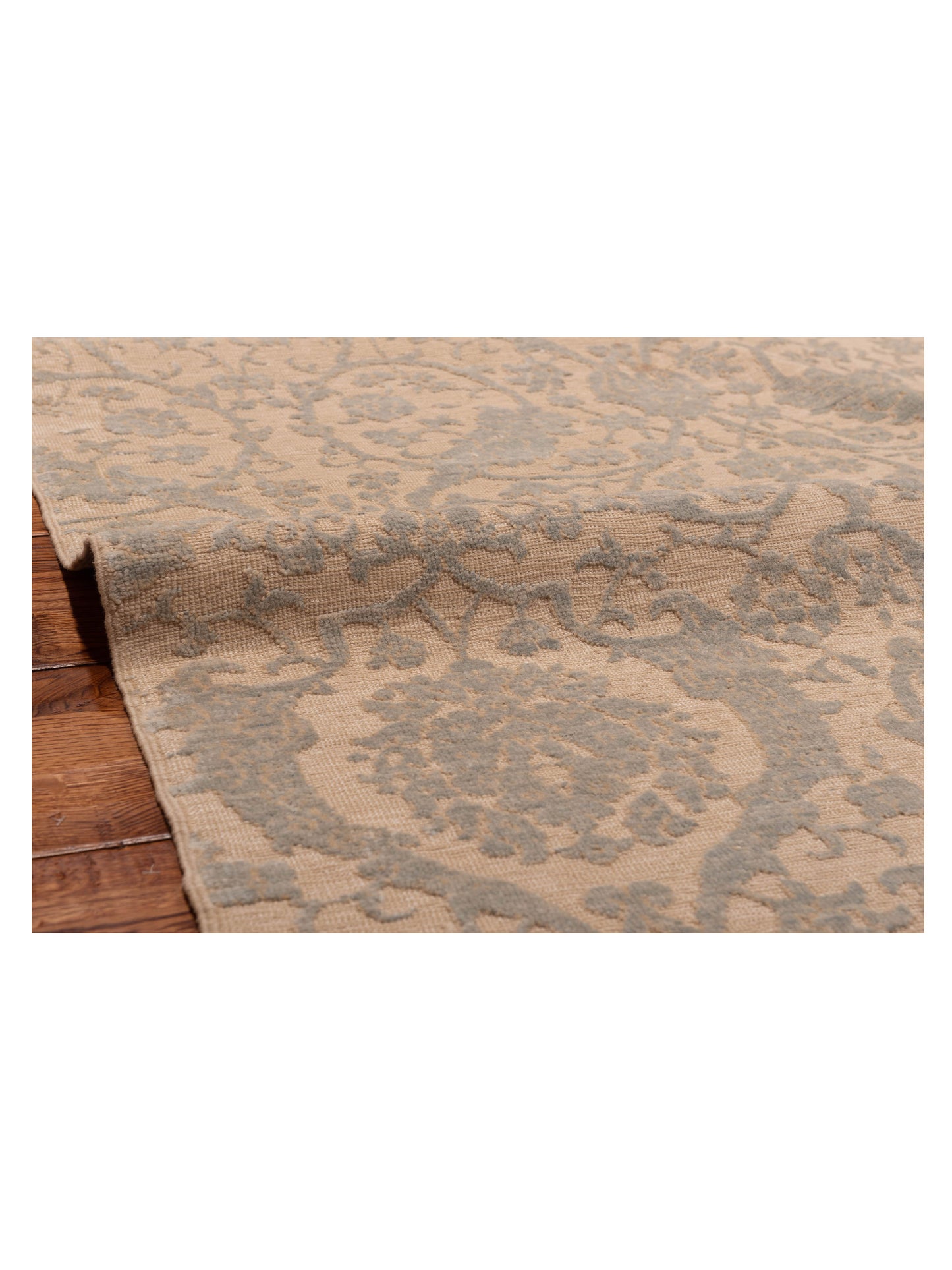 Defne Orchid Light Blue Ivory 6.8x9.6 Hand Knotted Rug
