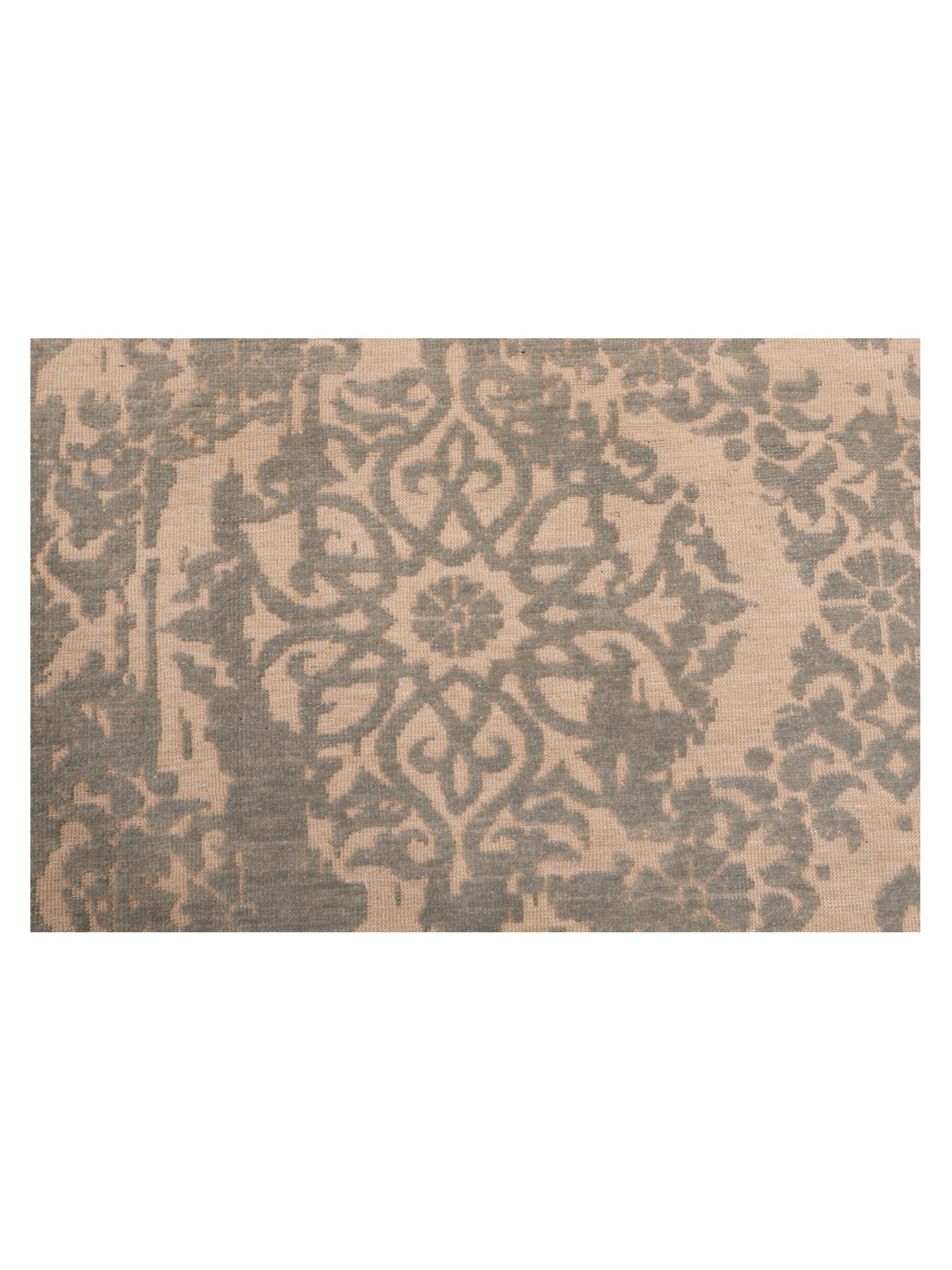 Defne Beony Ivory Ice Blue 6.8x10.6 Hand Knotted Rug
