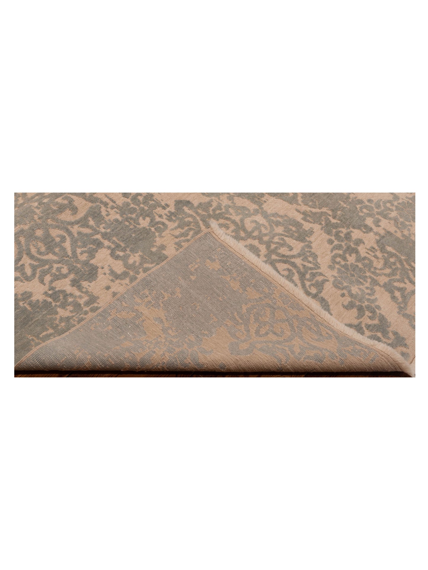 Defne Beony Ivory Ice Blue 6.8x10.6 Hand Knotted Rug