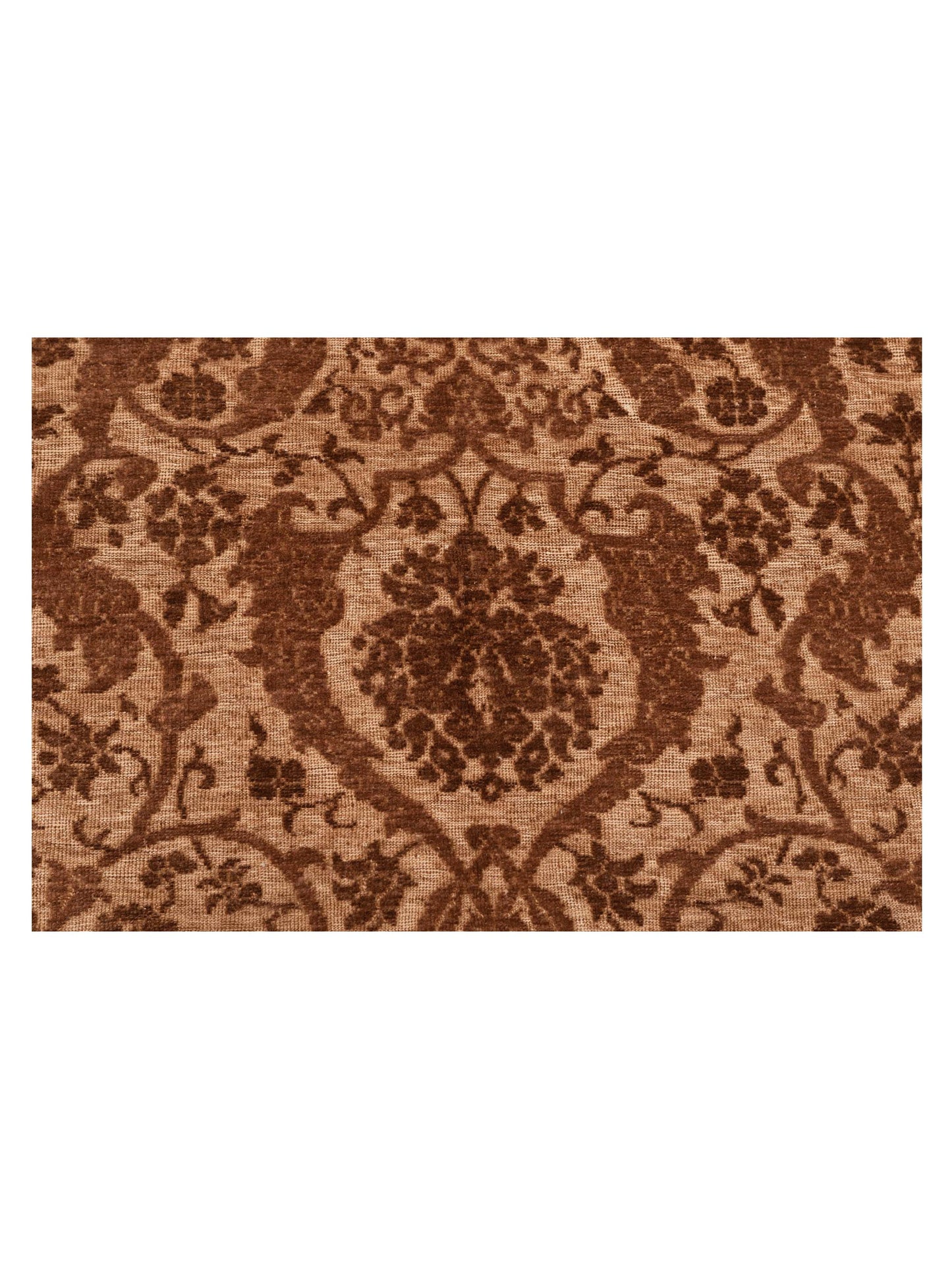 Defne Orchid Brown Drak Brown 6.6x9.9 Hand Knotted Rug