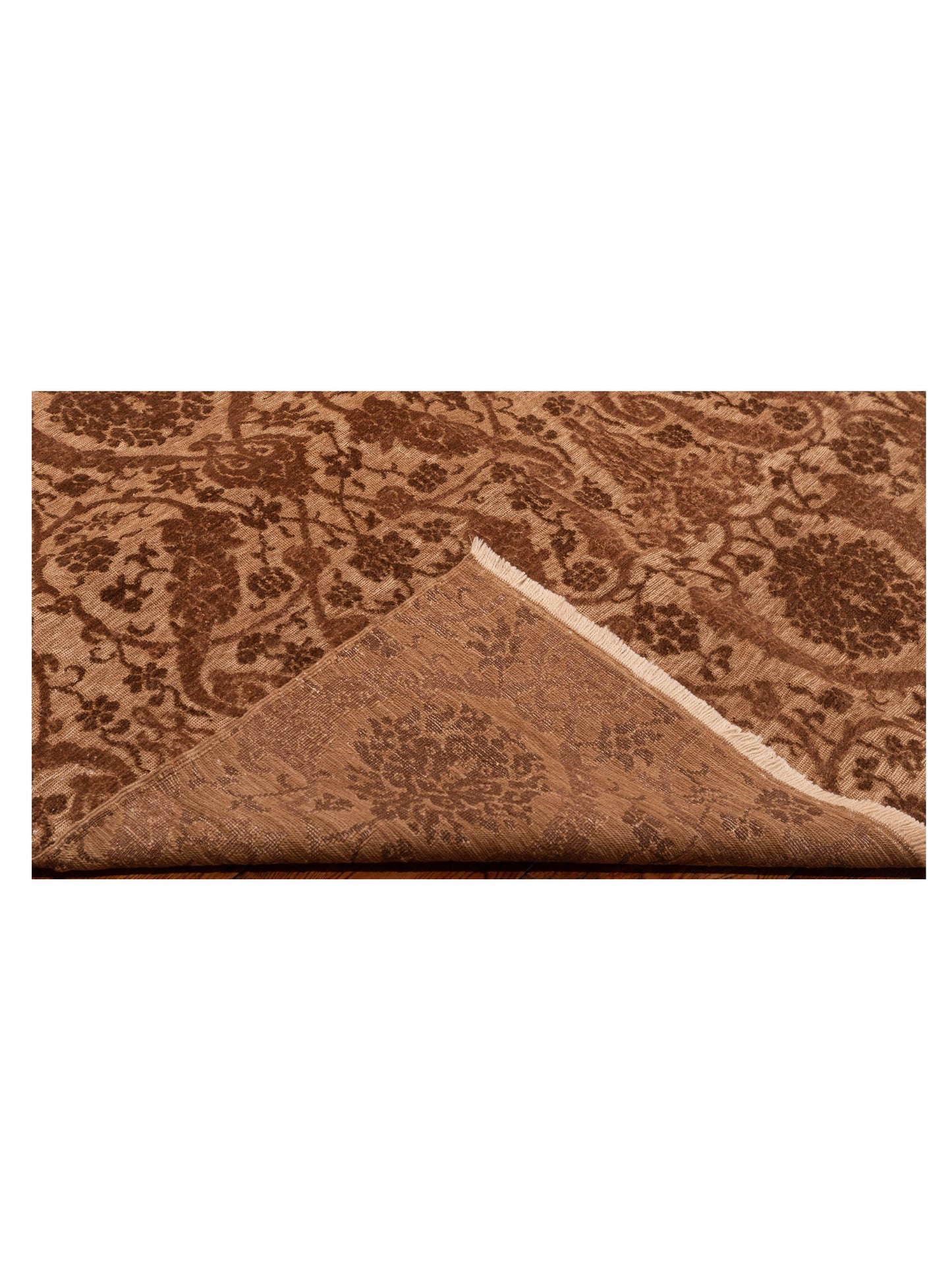 Defne Orchid Brown Drak Brown 6.6x9.9 Hand Knotted Rug