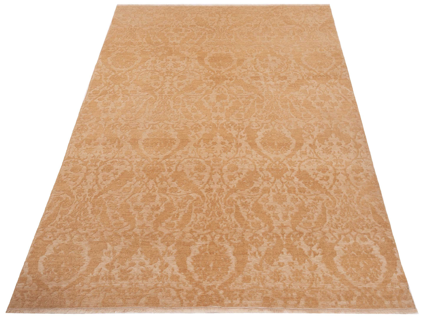 Defne Orchid Camel Gold 6.7x9.3 Hand Knotted Rug