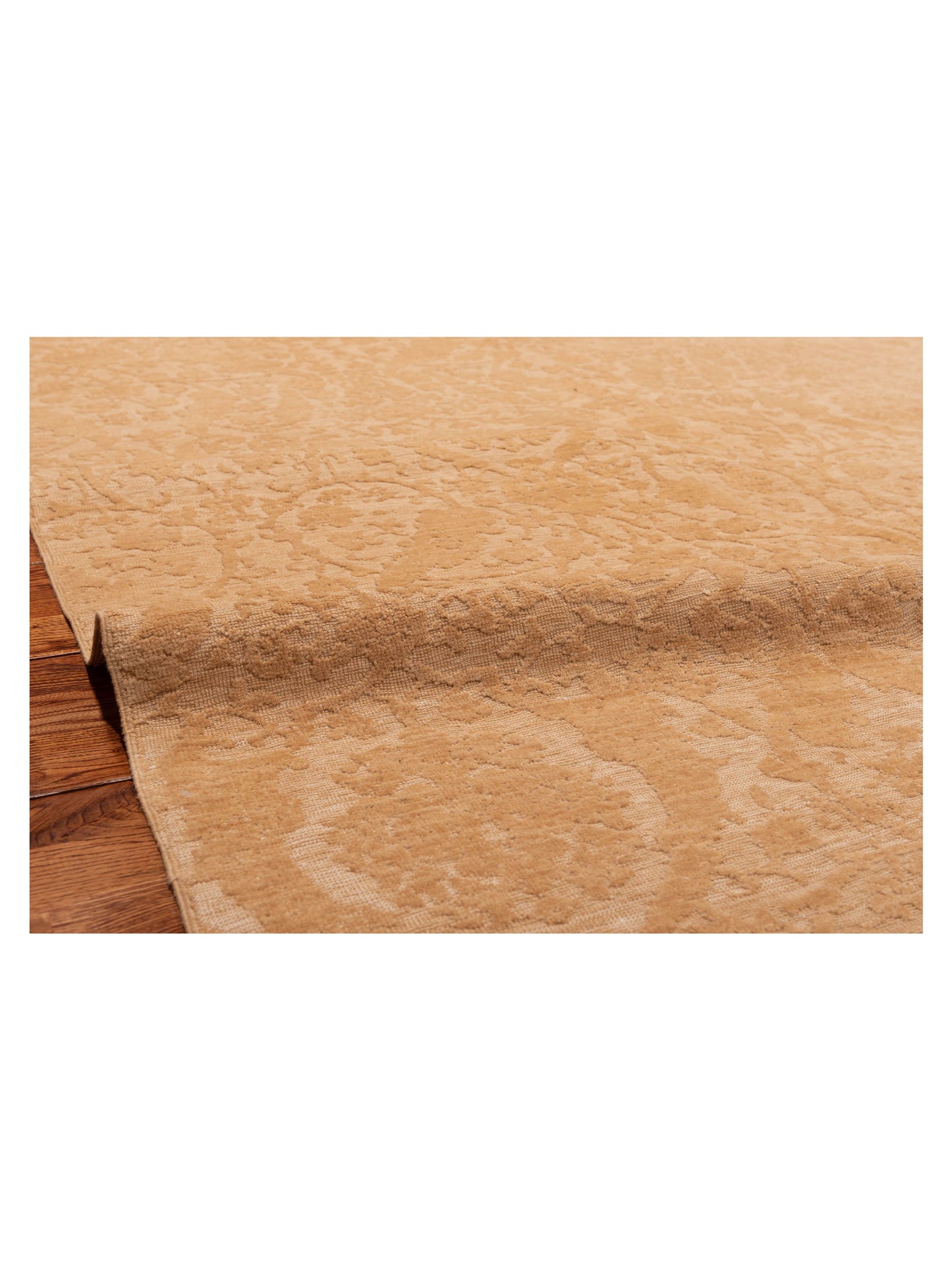 Defne Orchid Camel Gold 6.7x9.3 Hand Knotted Rug