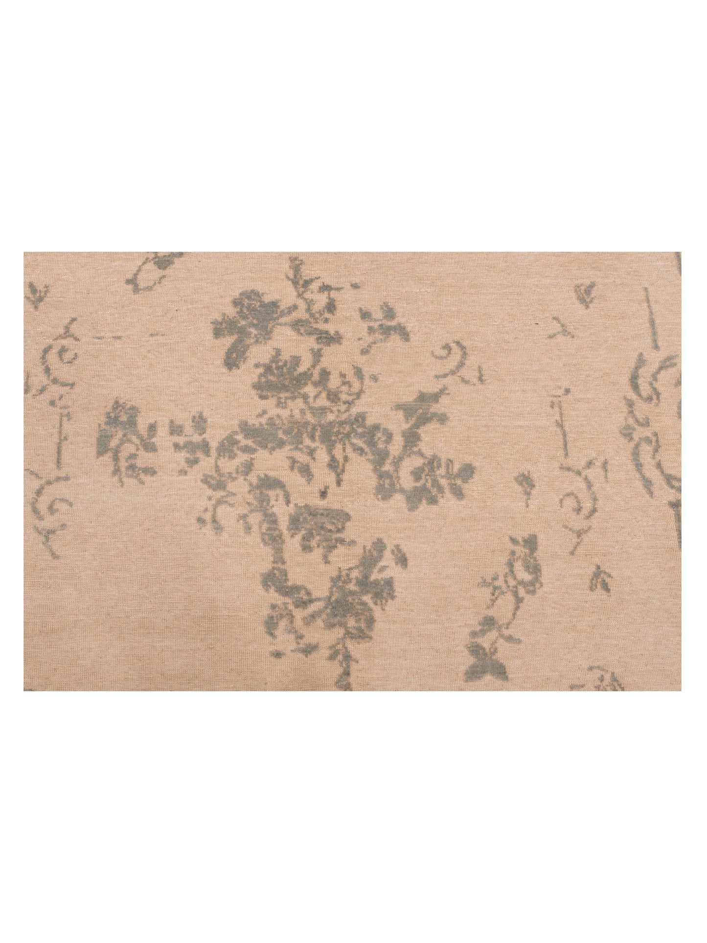 Defne Clove Ivory Blue 6.6x9.7 Hand Knotted Rug