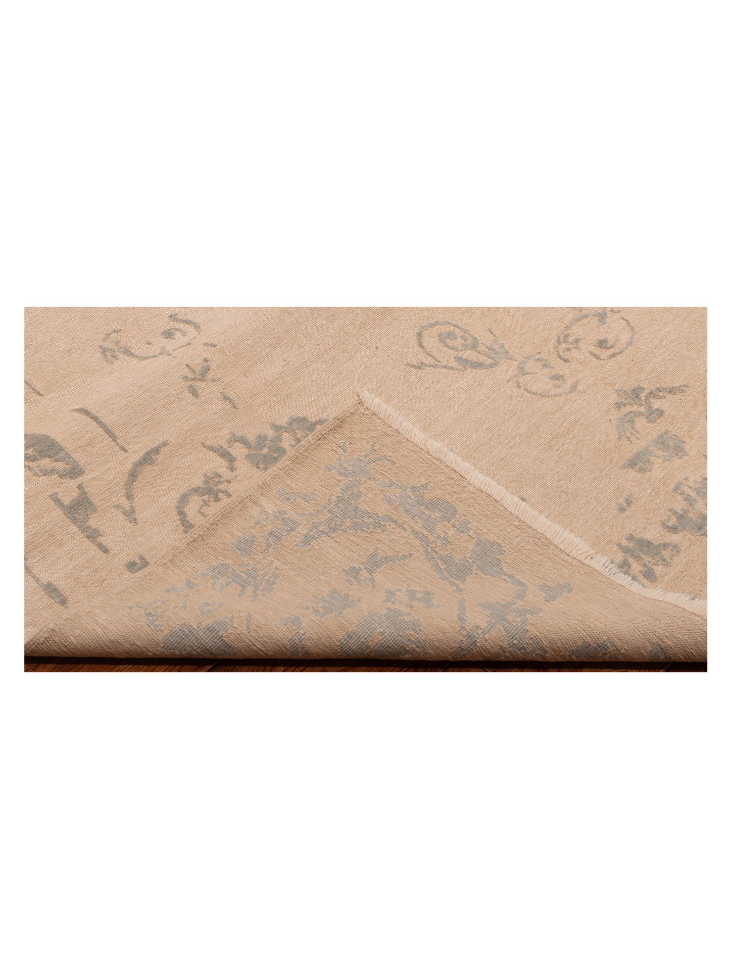 Defne Clove Ivory Blue 6.6x9.7 Hand Knotted Rug