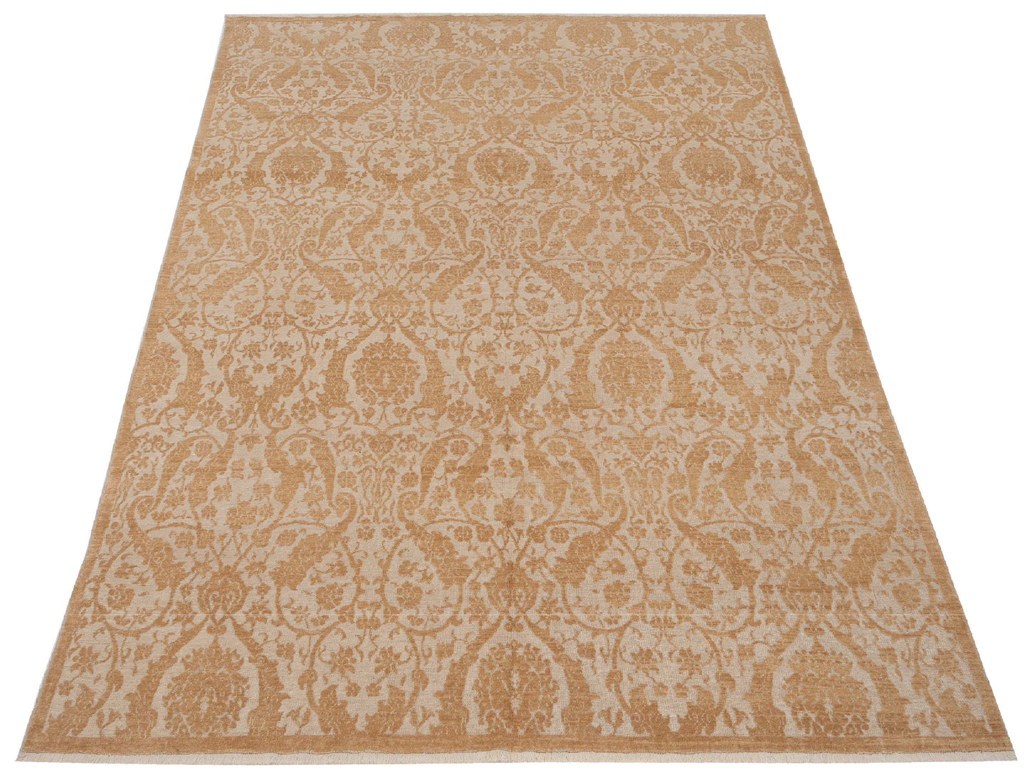 Defne Orchid Ivory Gold 8x10 Hand Knotted Rug