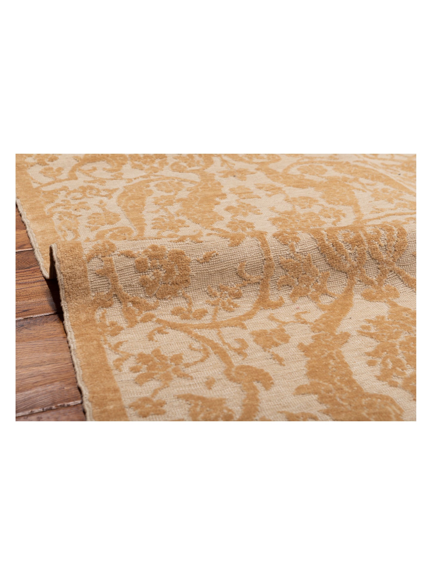 Defne Orchid Ivory Gold 8x10 Hand Knotted Rug