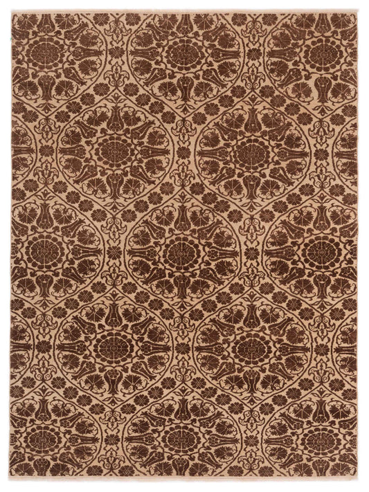 Pasha Defne  Ivory Dark Brown Transitional