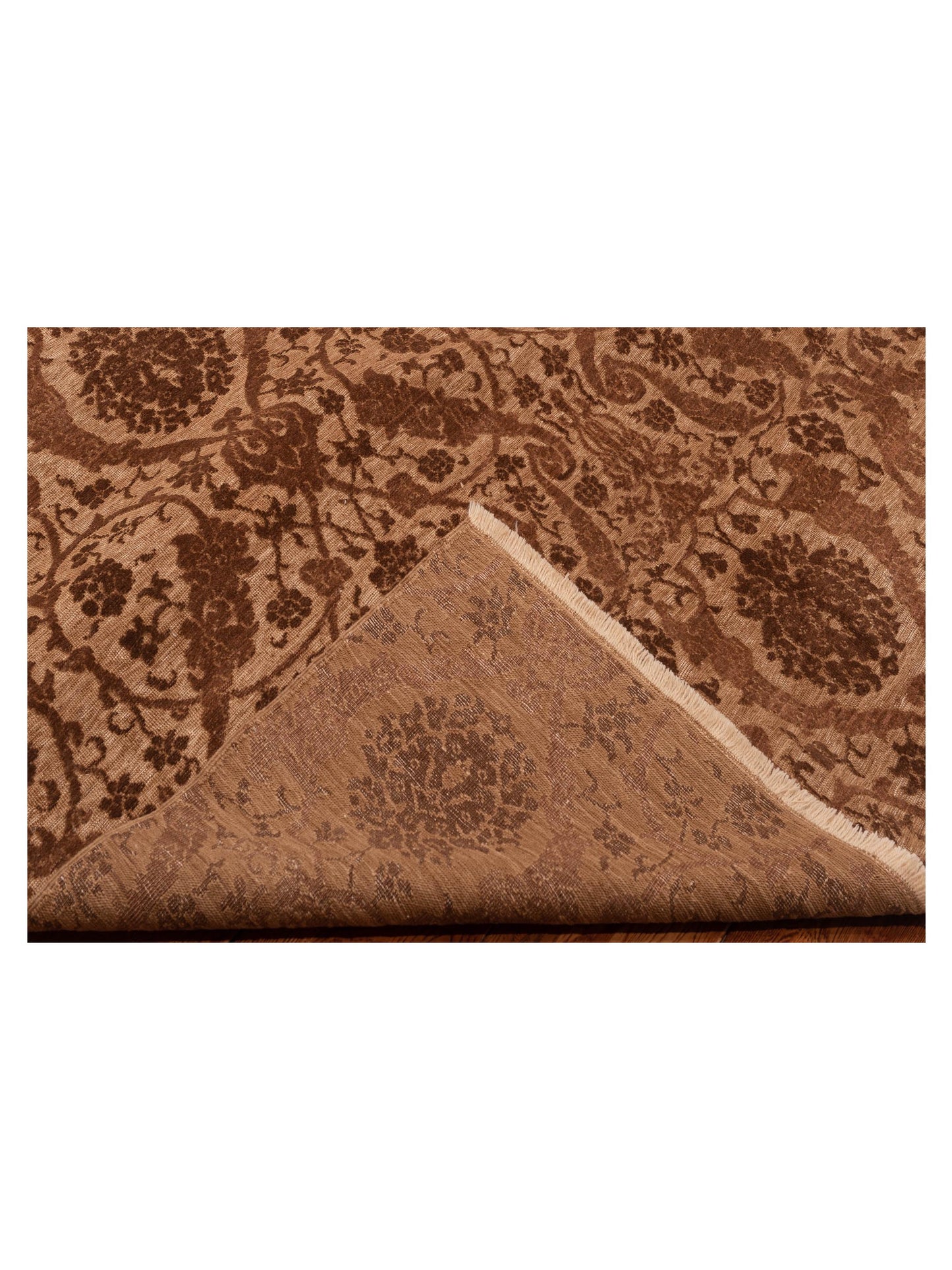 Defne Orchid Brown Drak Brown 6.7x9.9 Hand Knotted Rug