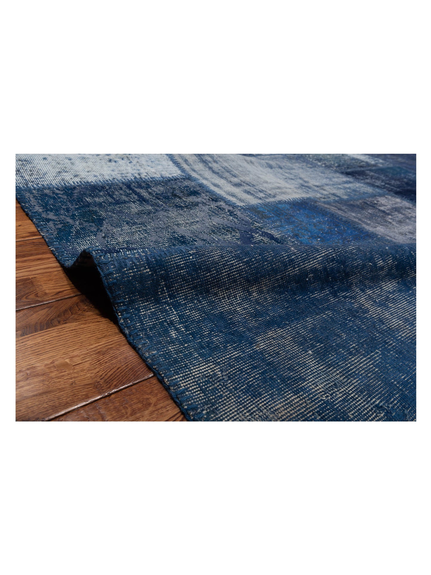 Turkish Vestige Patchwork 147549 Indigo 9.10x13.2 Hand Knotted Rug