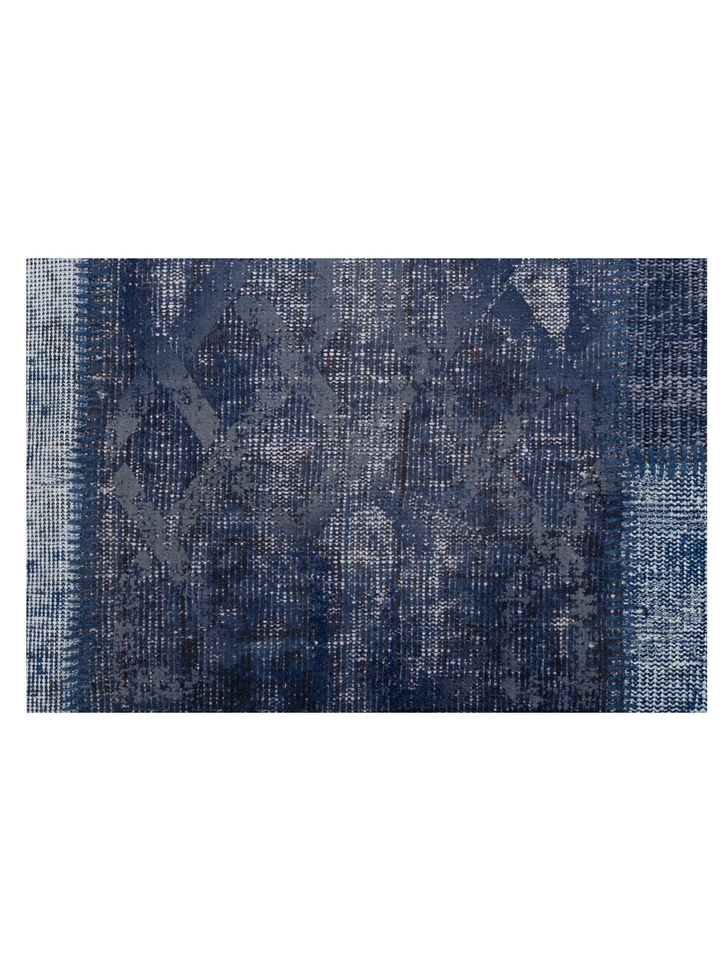 Turkish Vestige Patchwork 147549 Indigo 9.10x13.2 Hand Knotted Rug