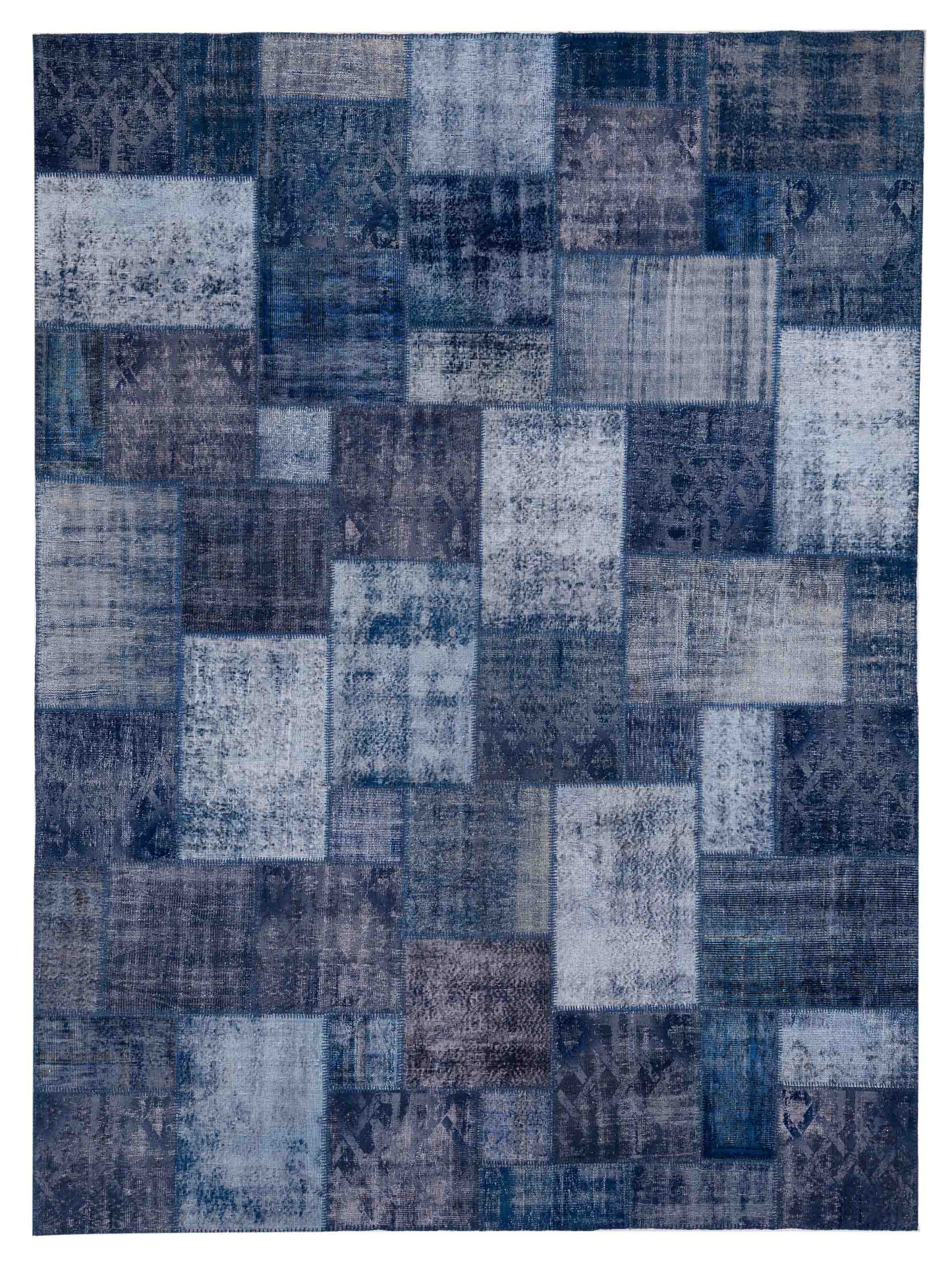 Pasha Turkish Vestige Patchwork Indigo Contemporary