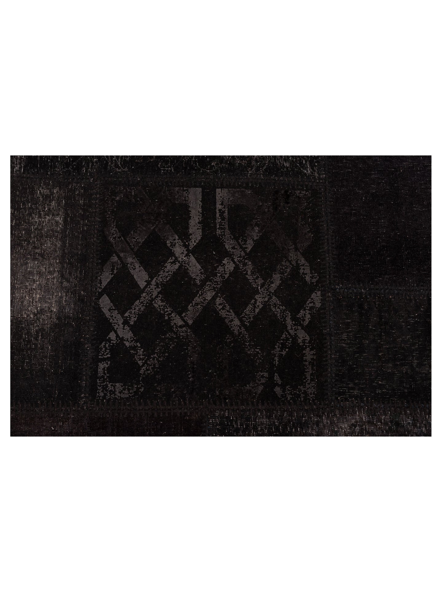 Turkish Vestige Patchwork 147550 Black 5.7x7.11 Hand Knotted Rug