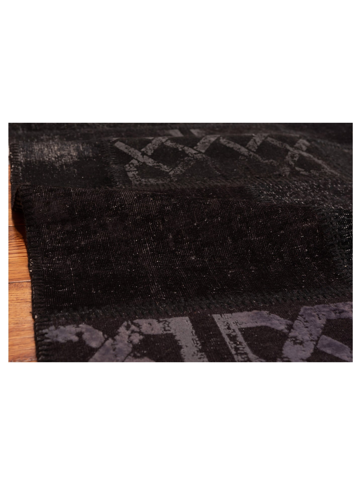 Turkish Vestige Patchwork 147550 Black 5.7x7.11 Hand Knotted Rug