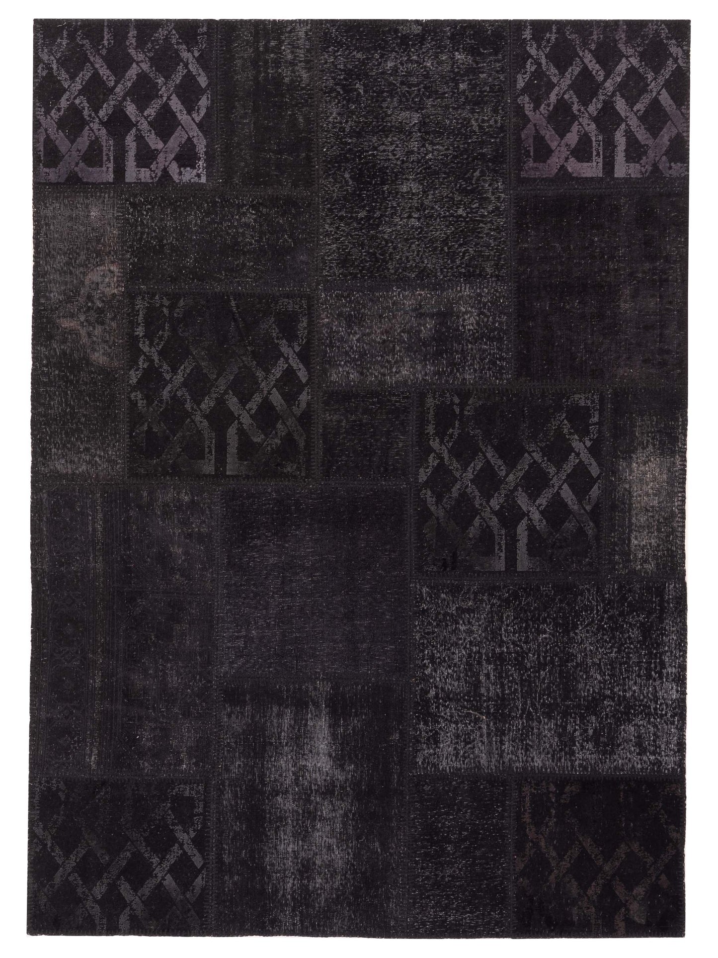 Pasha Turkish Vestige Patchwork Black Contemporary