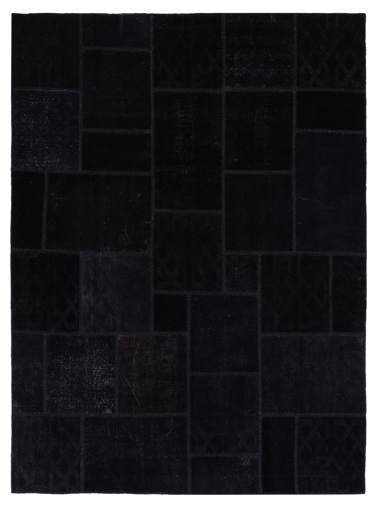 Pasha Turkish Vestige Patchwork Black Contemporary