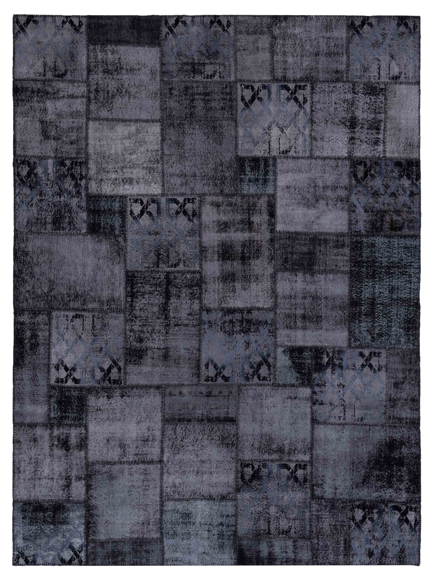 Pasha Turkish Vestige Patchwork Black Contemporary