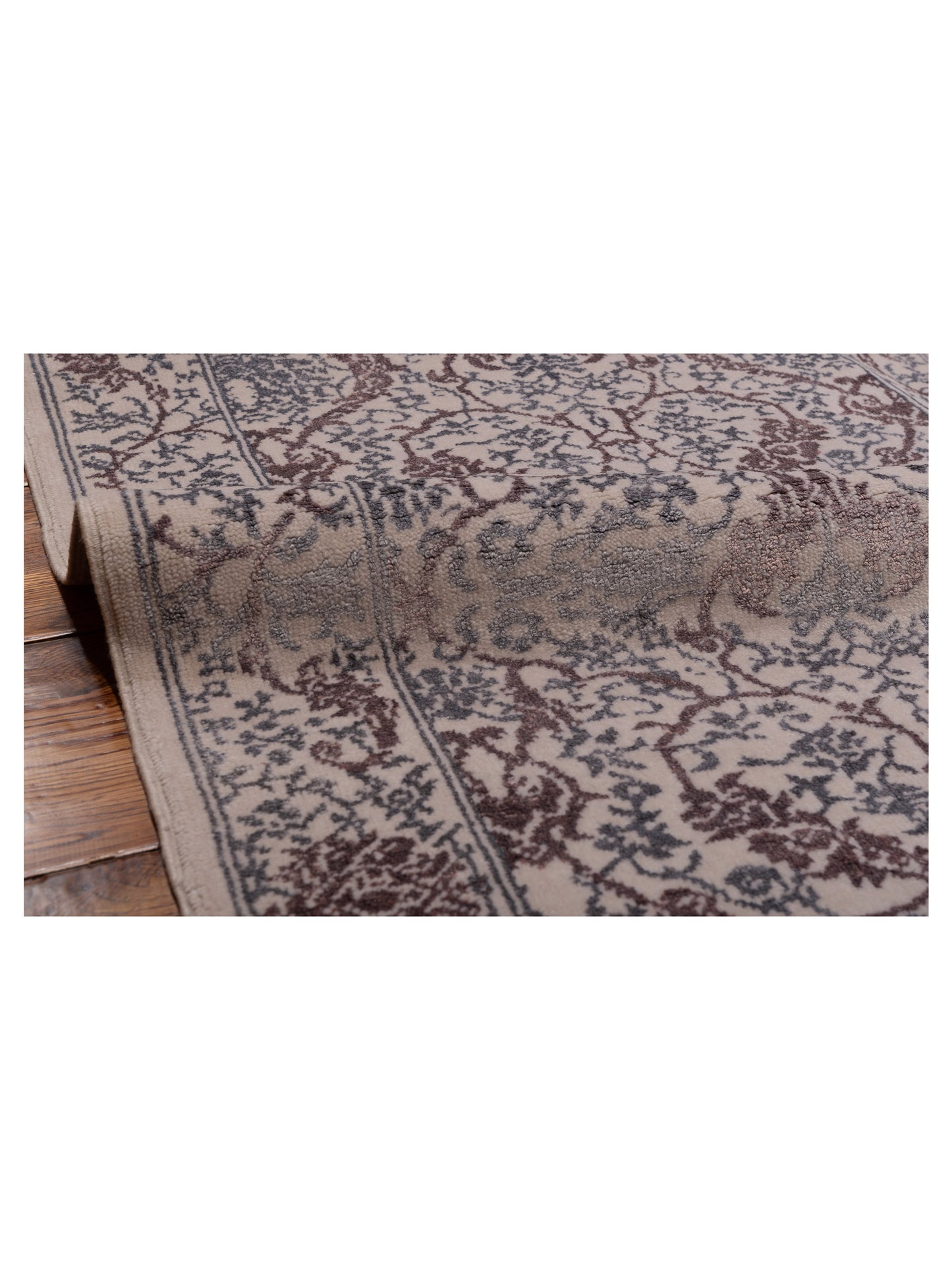 Defne Orchid Ivory Brown 2.9x9.5 Hand Knotted Rug