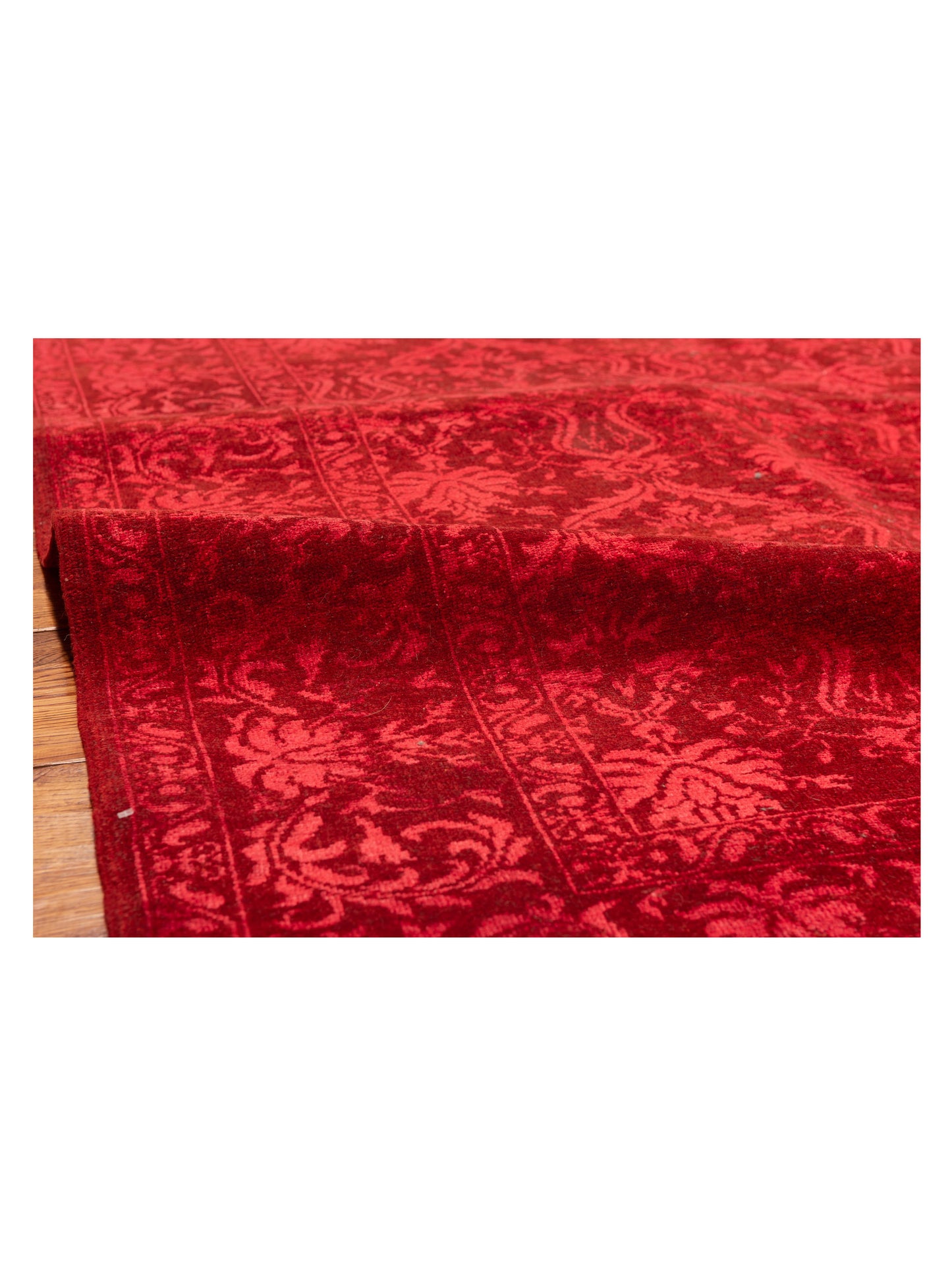 Defne Begonia Red Red 5.9x7.7 Hand Knotted Rug