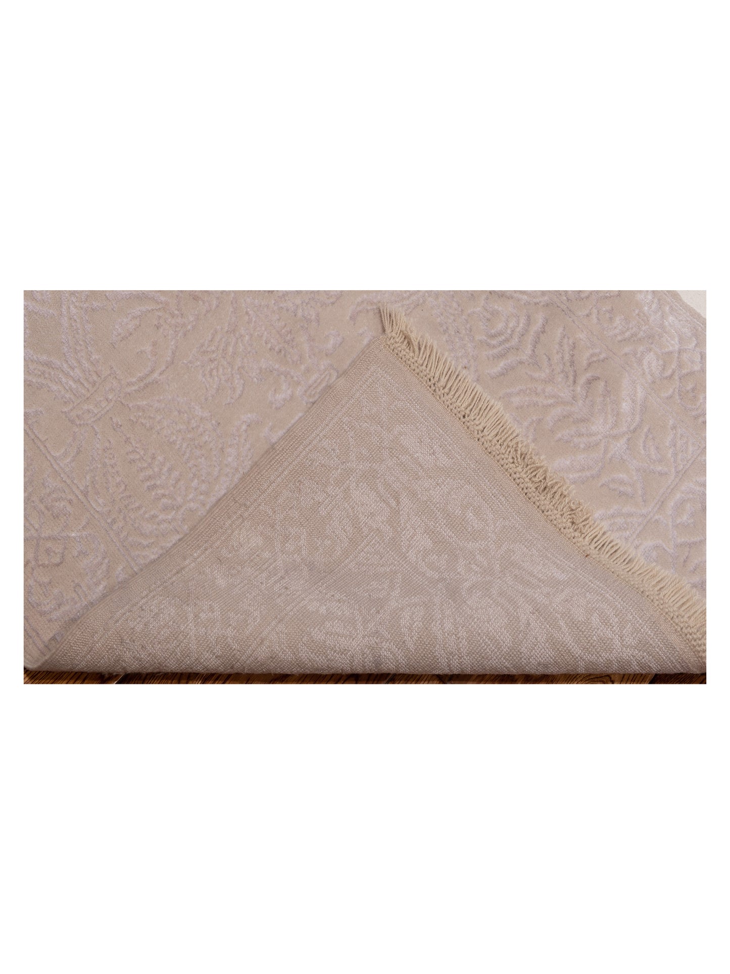 Defne Dahlia Ivory Ivory 2.9x15.5 Hand Knotted Rug