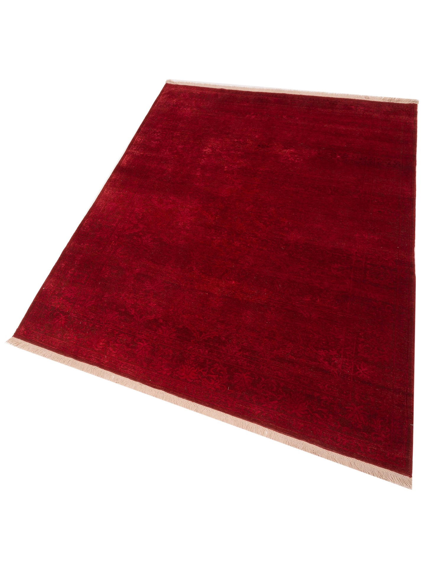 Defne Claire Red 6.9x9.2 Hand Knotted Rug