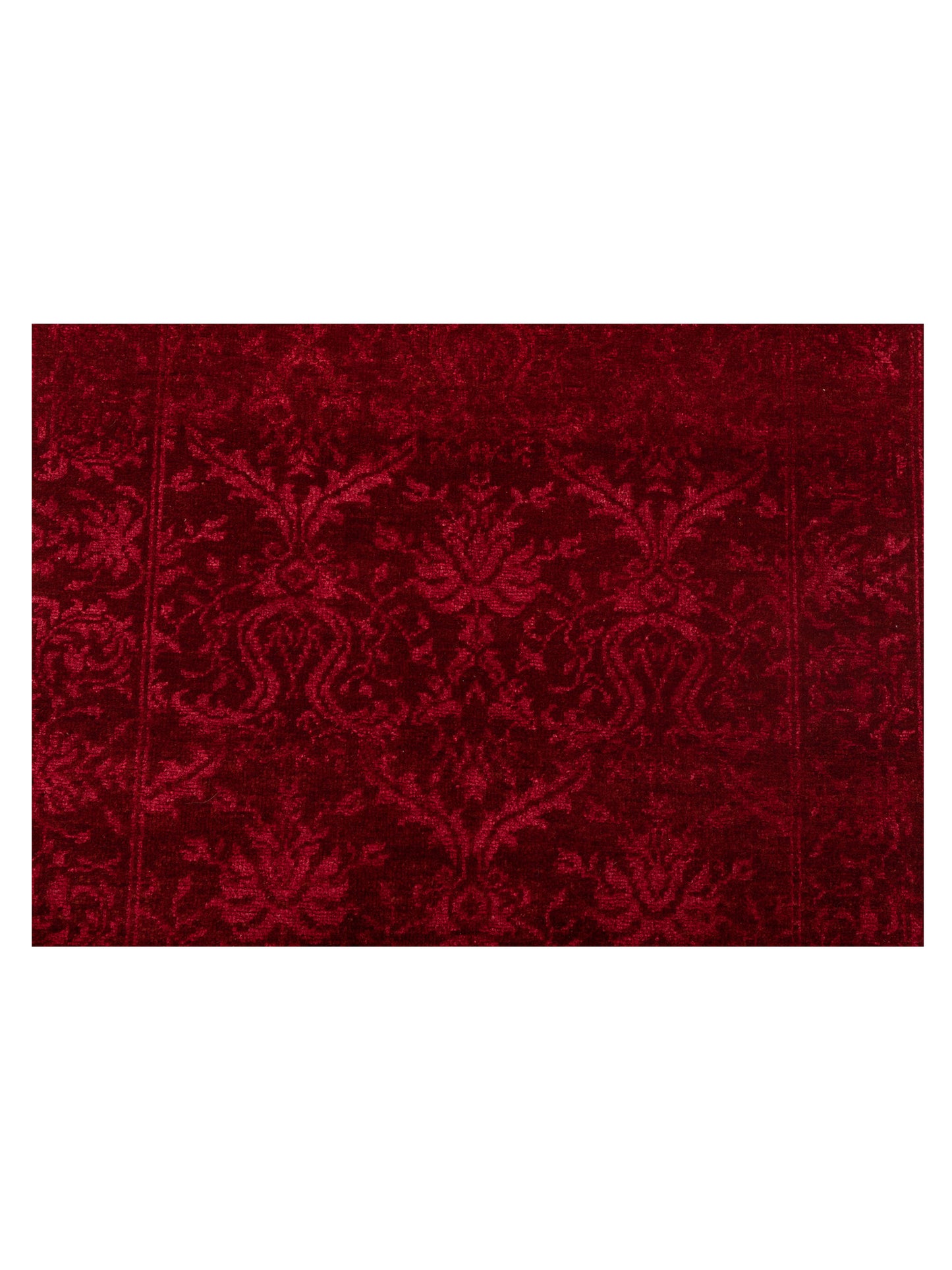 Defne Begonia Red Red 2.9x9.9 Hand Knotted Rug