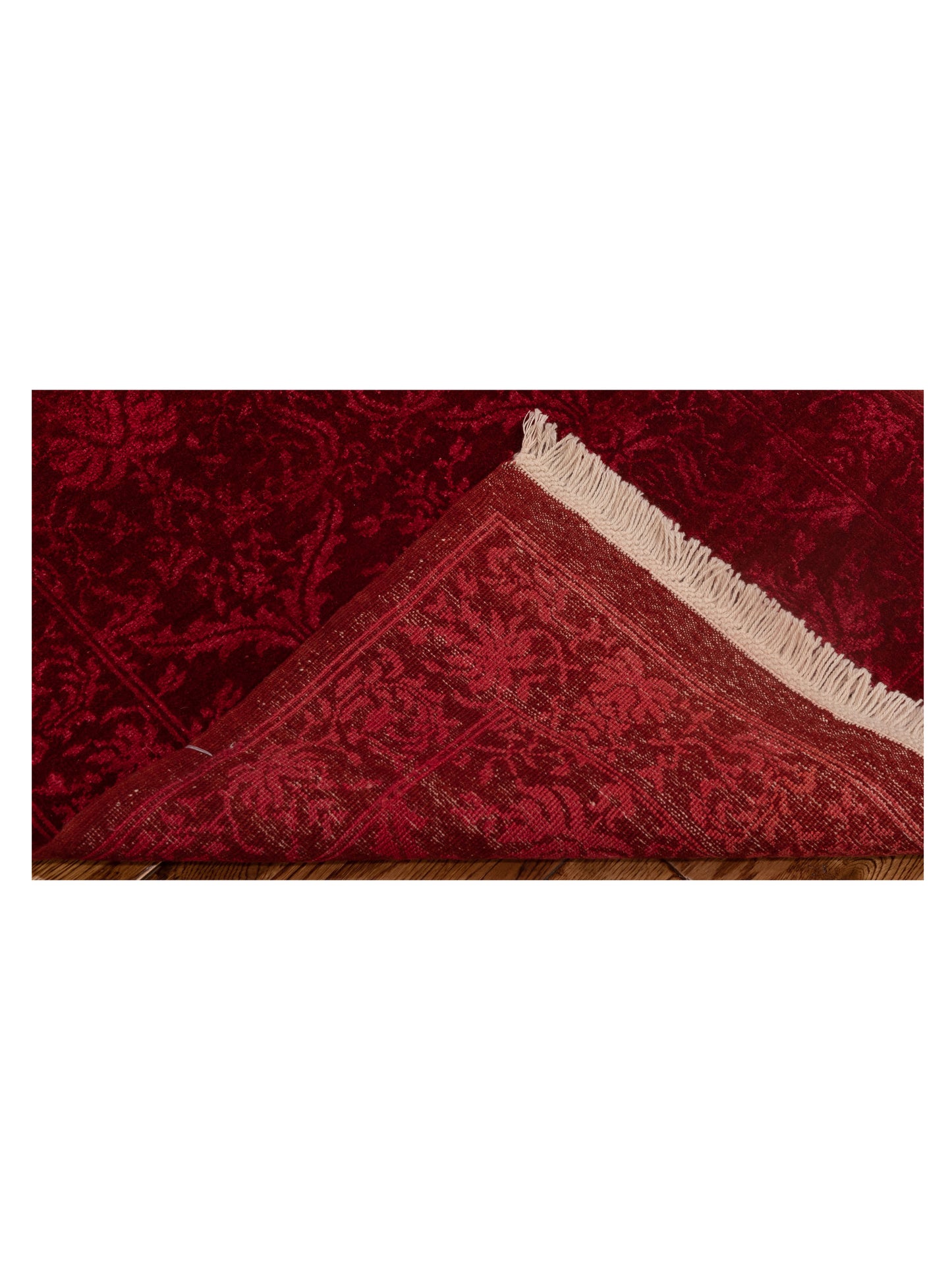 Defne Begonia Red Red 2.9x9.9 Hand Knotted Rug