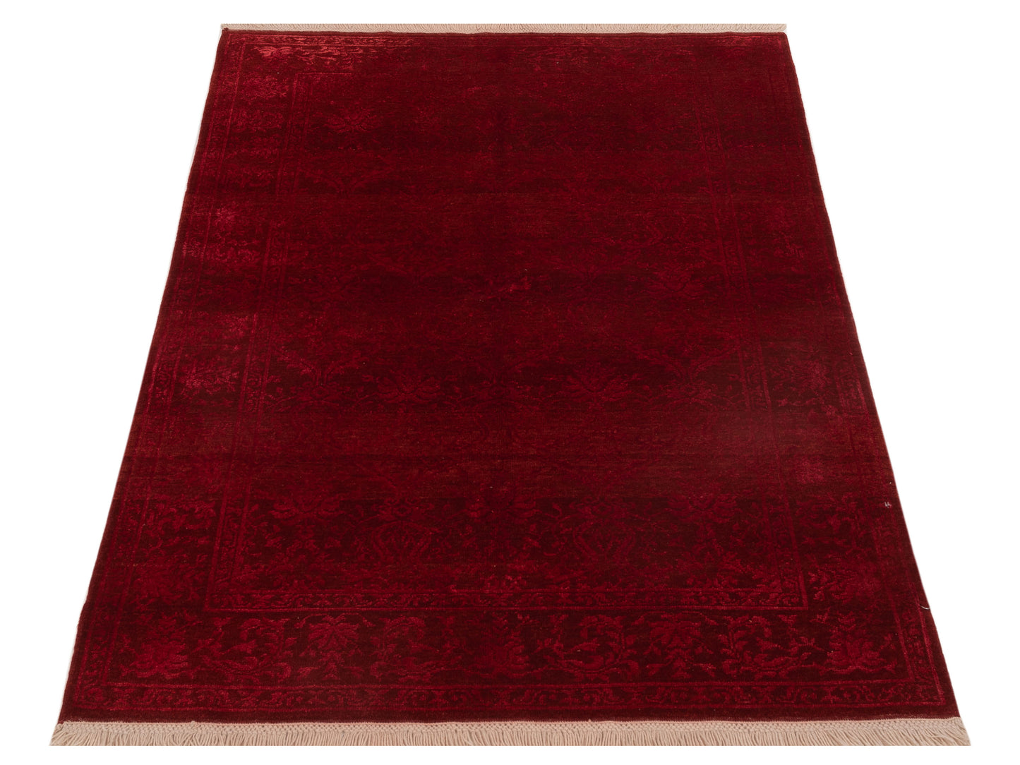 Defne Claire Red 4.1x5.9 Hand Knotted Rug