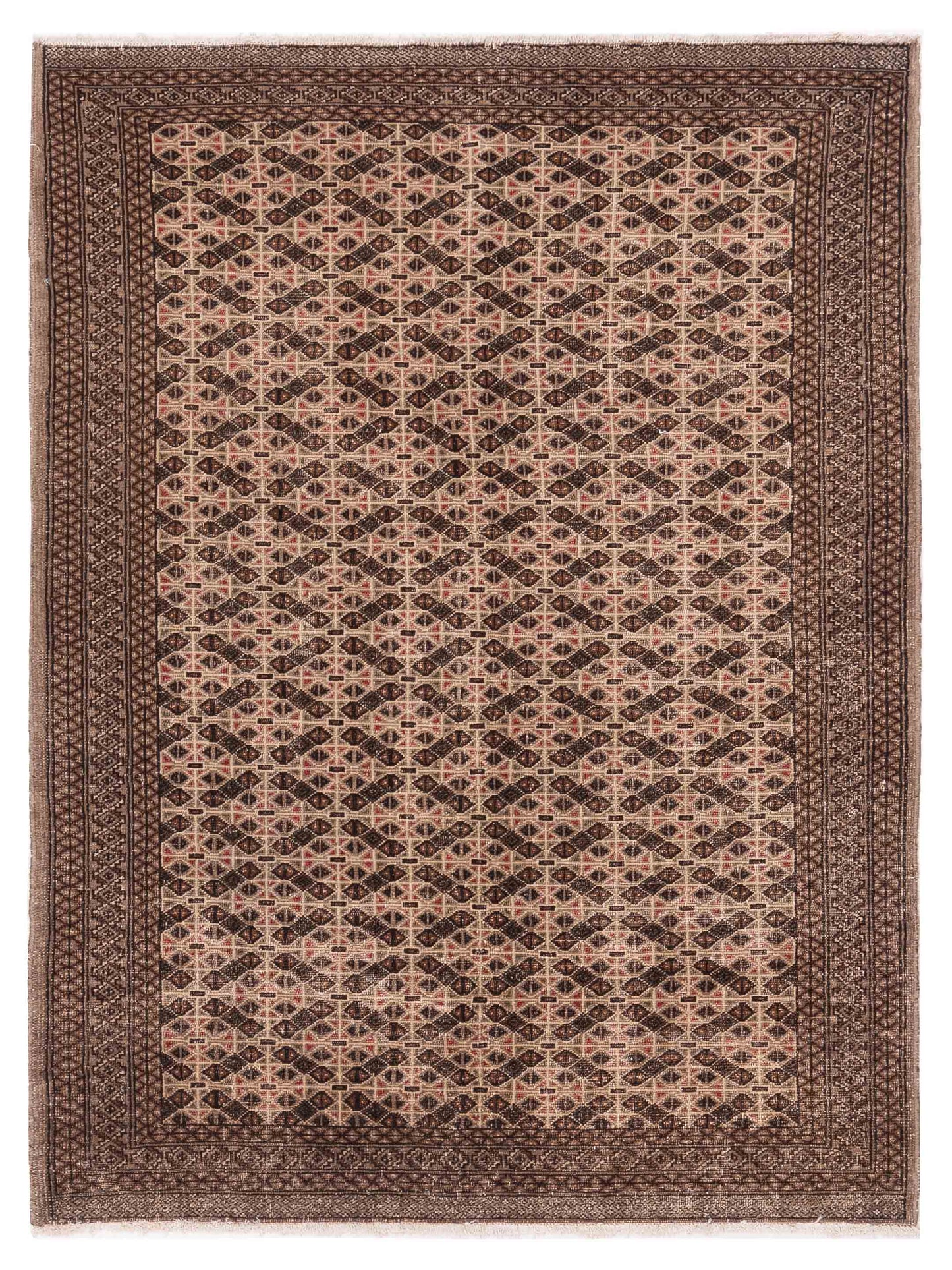 Pasha Antique Heirloom Ivory Brown Traditional