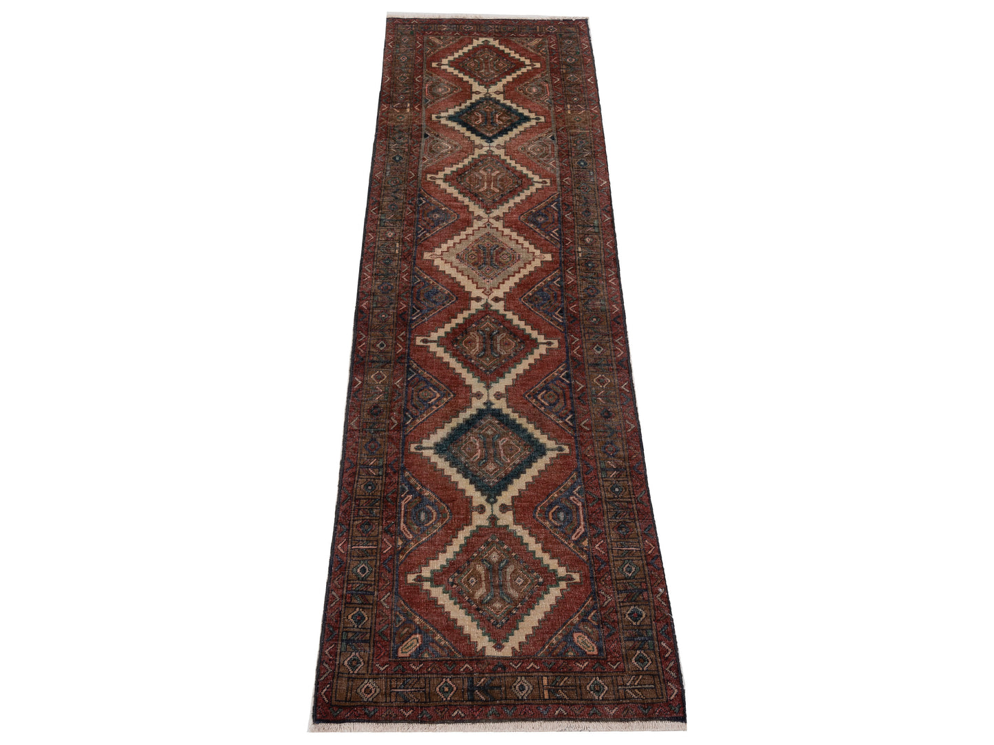 Antique Heirloom 147656 Red Brown 2.8x9.5 Hand Knotted Rug