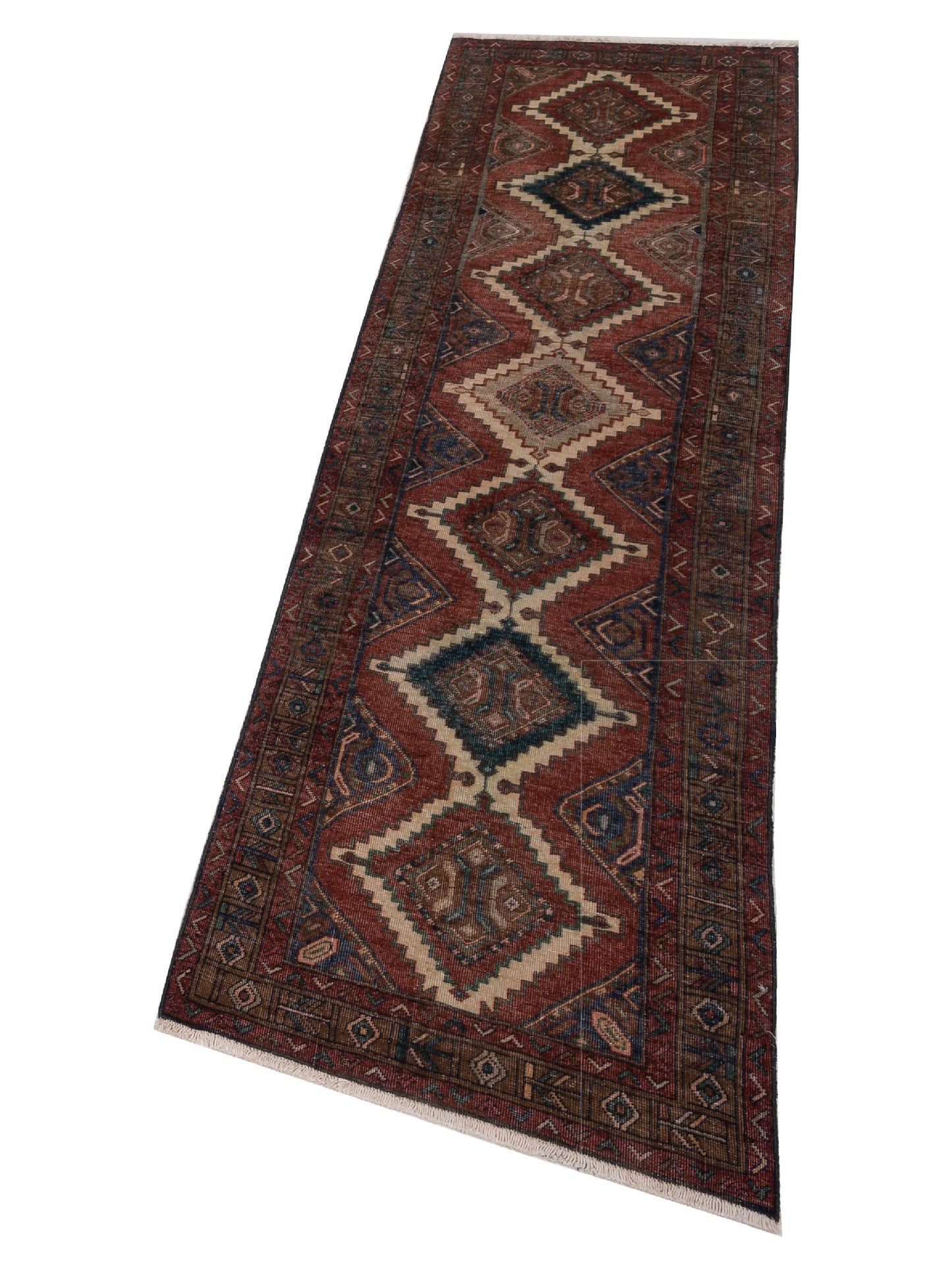 Antique Heirloom 147656 Red Brown 2.8x9.5 Hand Knotted Rug