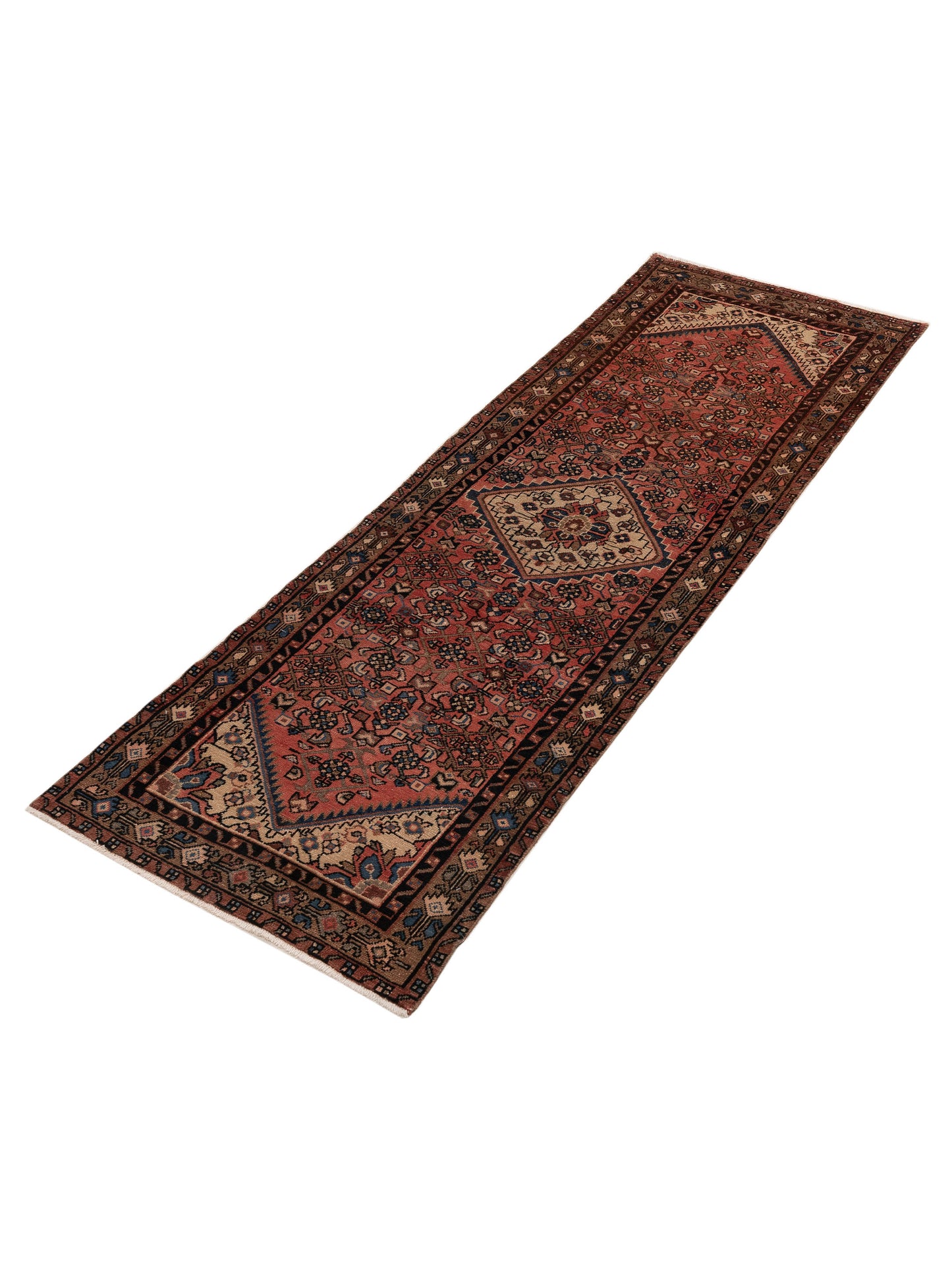 Antique Heirloom 147658 Pink Brown 3.1x9.2 Hand Knotted Rug