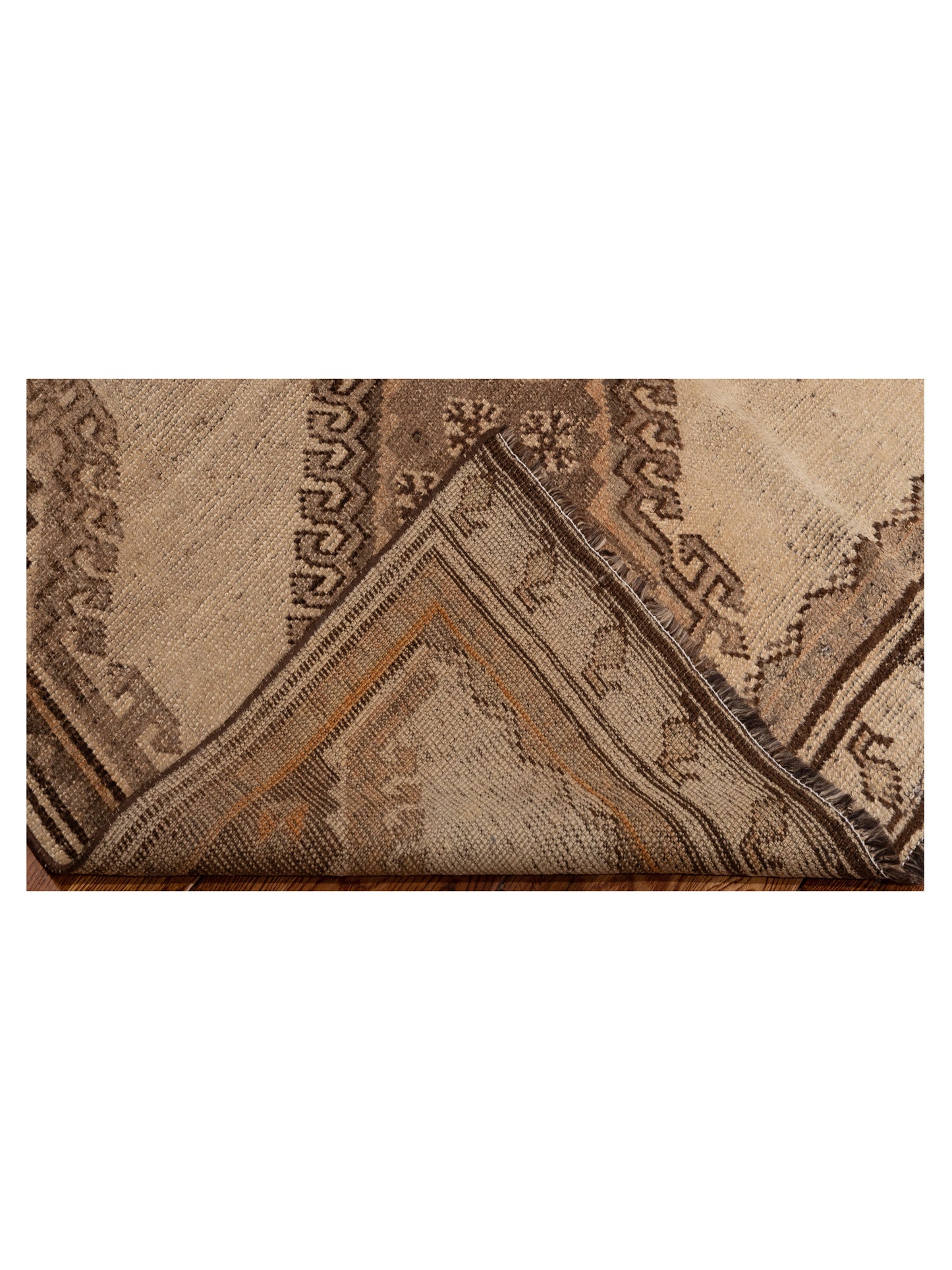 Antique Heirloom 147678 Beige Brown 3.7x6.9 Hand Knotted Rug