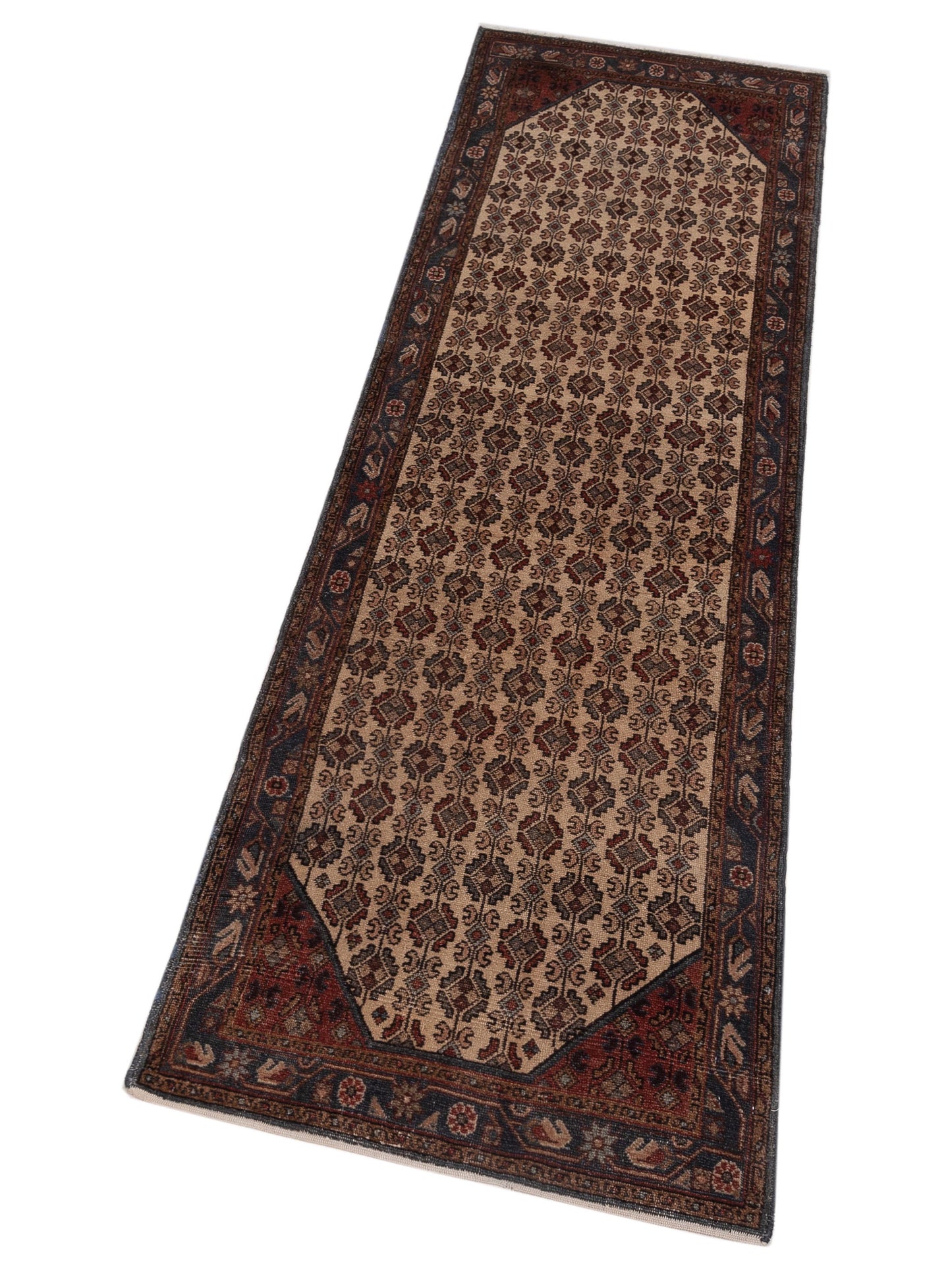 Antique Heirloom 147682 Ivory Gray 2.8x9.8 Hand Knotted Rug