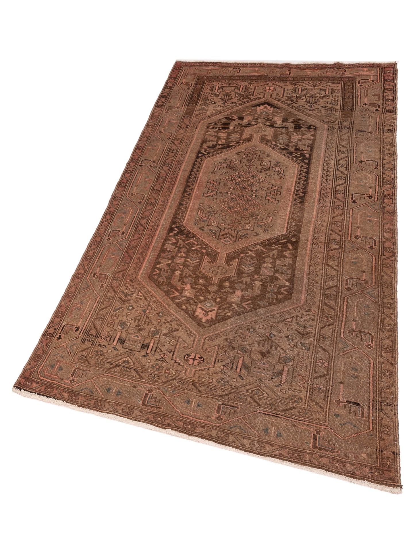 Antique Heirloom 147694 Brown Brown 4.10x9.1 Hand Knotted Rug
