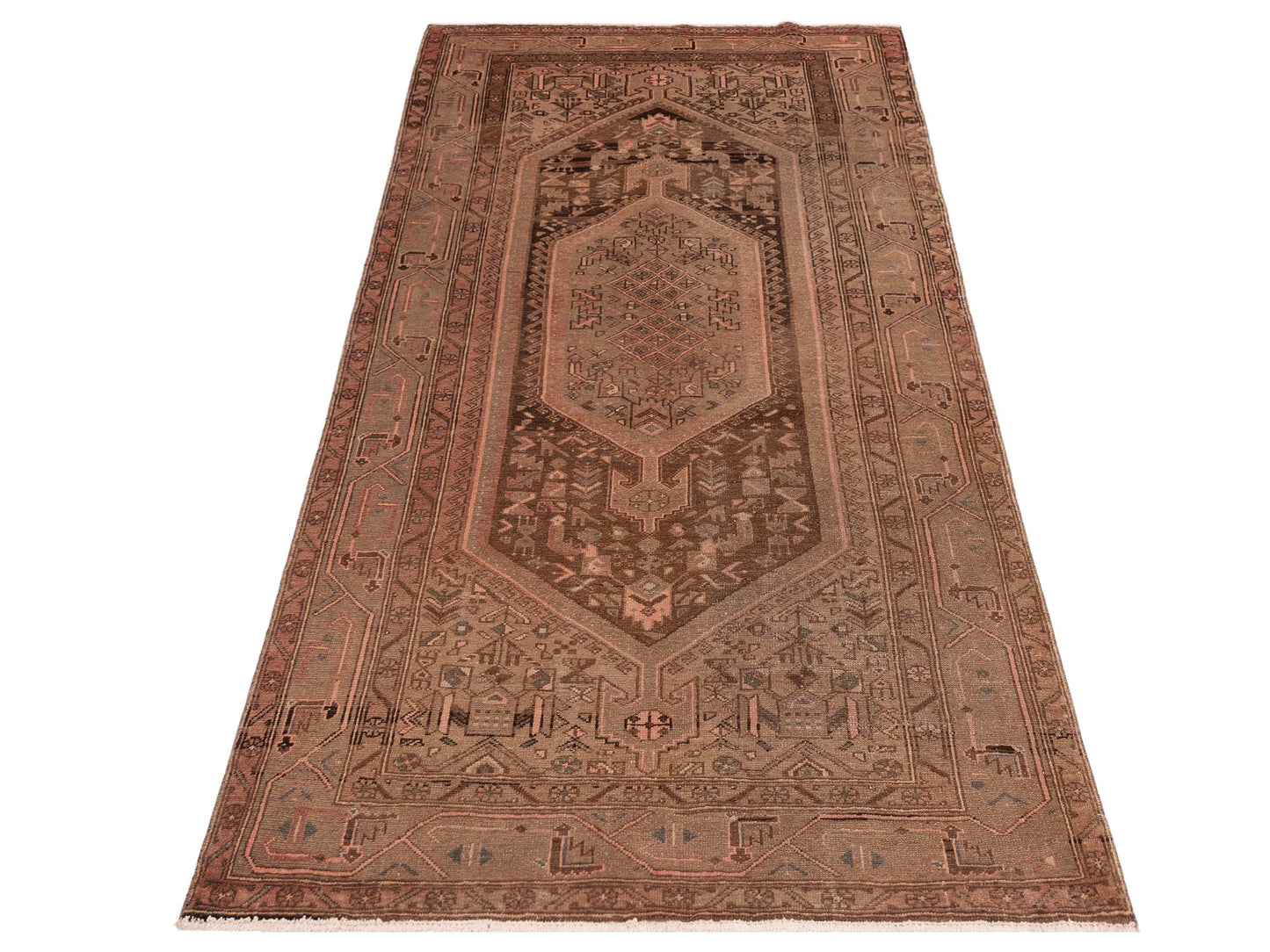 Antique Heirloom 147694 Brown Brown 4.10x9.1 Hand Knotted Rug