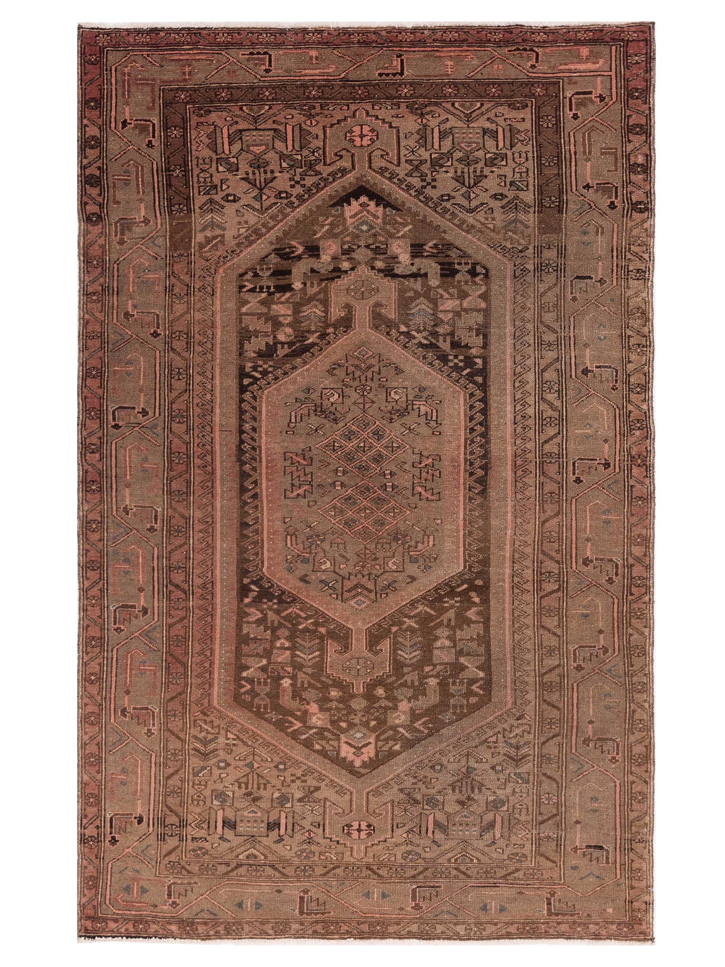 Pasha Antique Heirloom Brown Brown Traditional