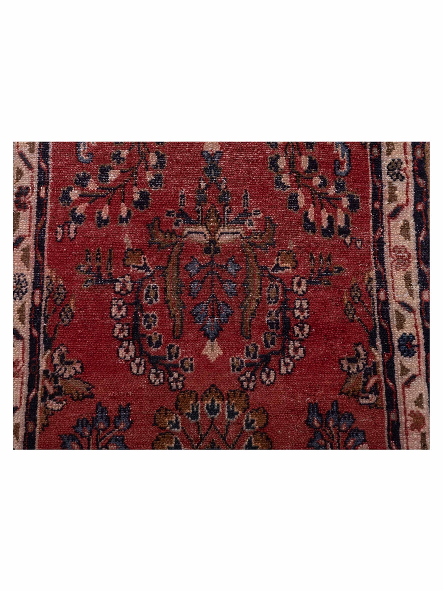 Antique Heirloom 147704 Rust Ivory 2.8x9.8 Hand Knotted Rug