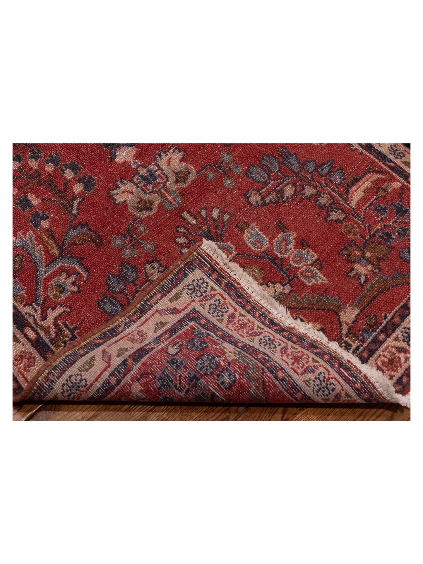 Antique Heirloom 147704 Rust Ivory 2.8x9.8 Hand Knotted Rug