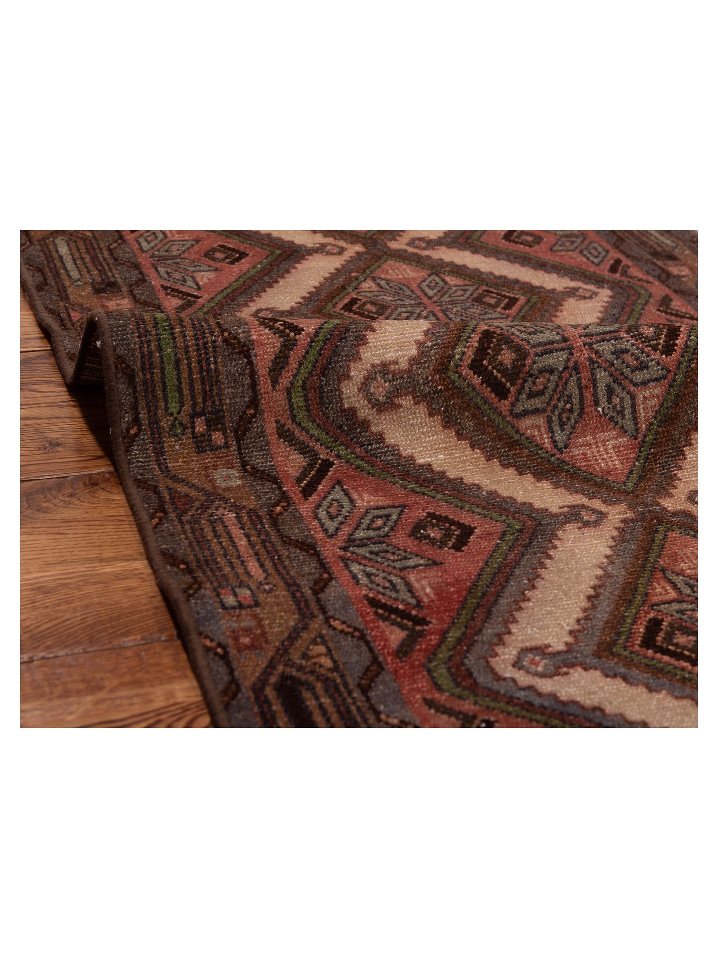 Antique Heirloom 147712 Ivory Brown 2.5x8.6 Hand Knotted Rug