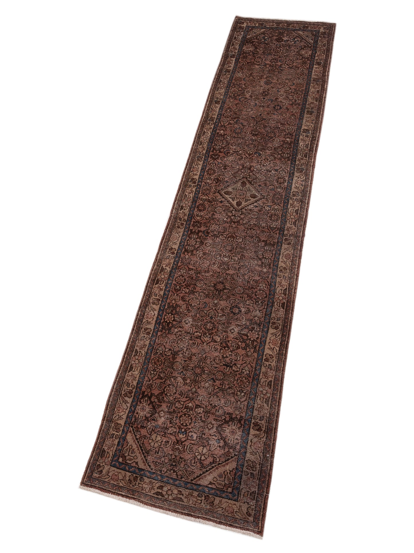 Antique Heirloom 147713 Brown Ivory 2.7x13.3 Hand Knotted Rug